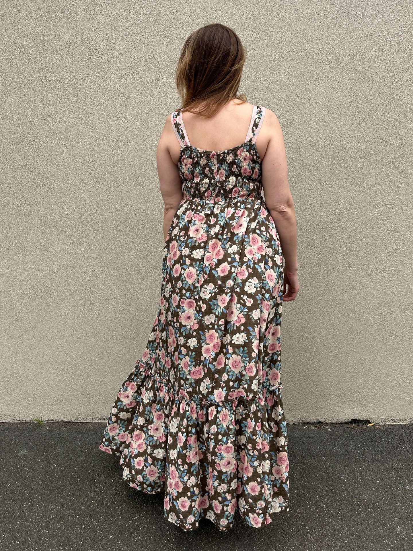 Amelie Mocha Rose Floral Dress - Image 16