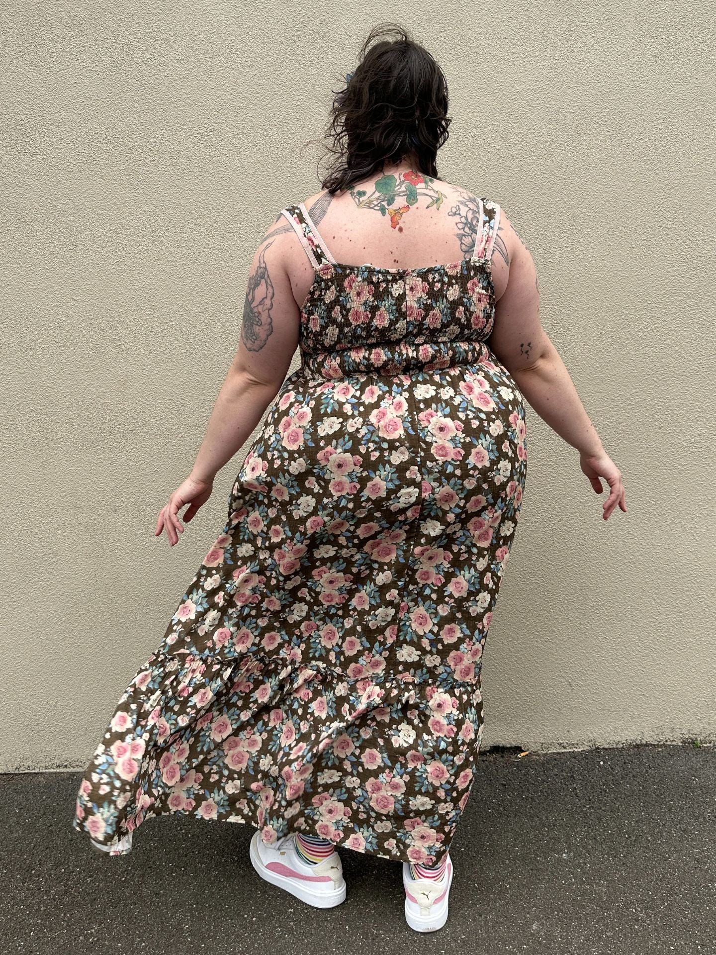 Amelie Mocha Rose Floral Dress - Image 17