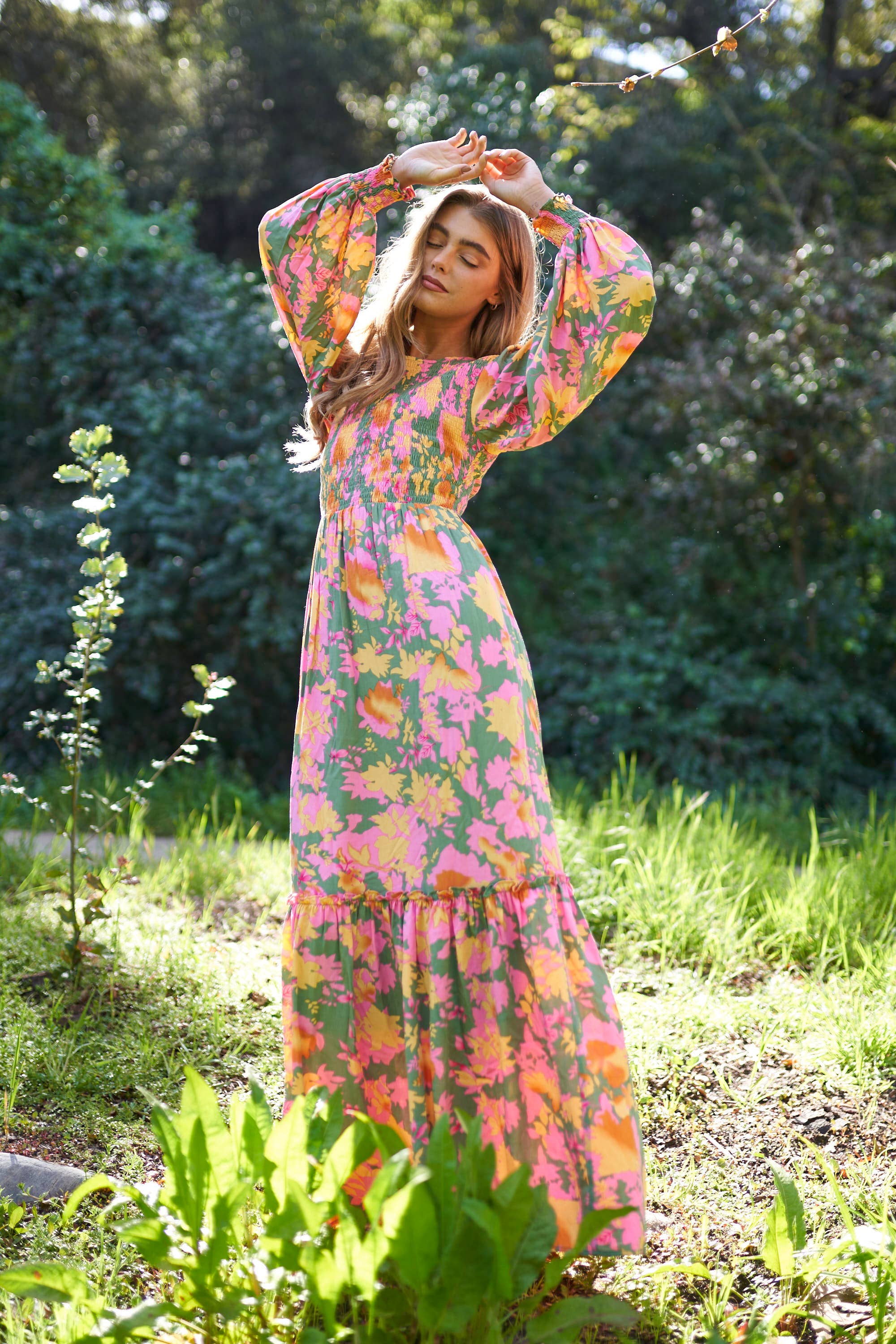 Ashleigh Smocked Bodice Maxi Dress - Image 3