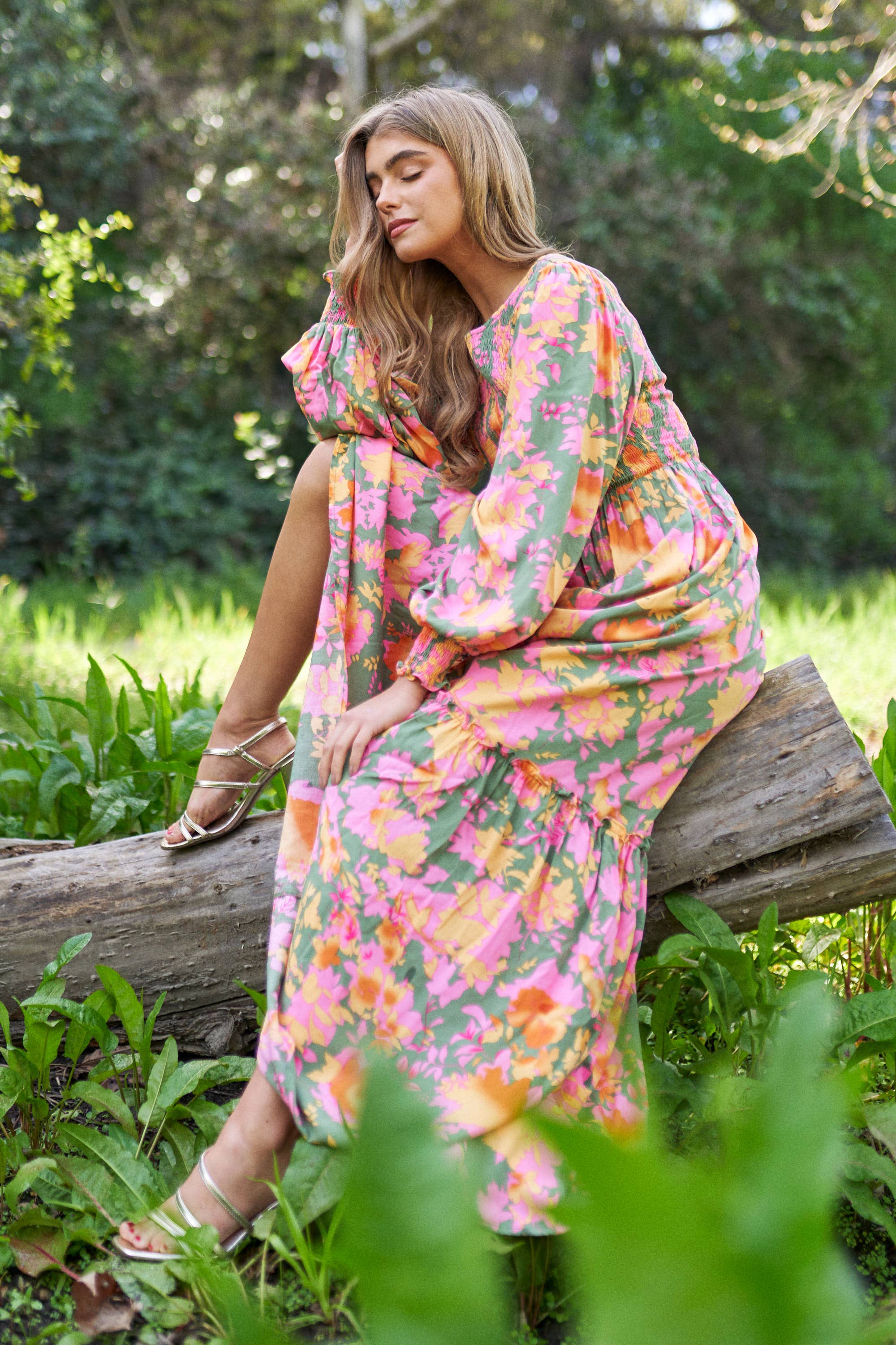Ashleigh Smocked Bodice Maxi Dress - Image 5