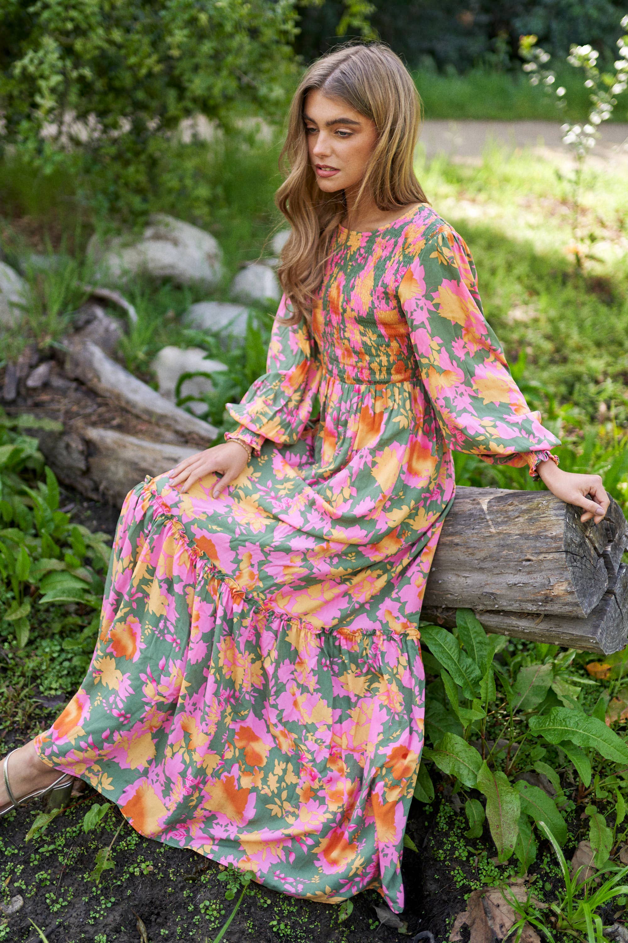 Ashleigh Smocked Bodice Maxi Dress - Image 6