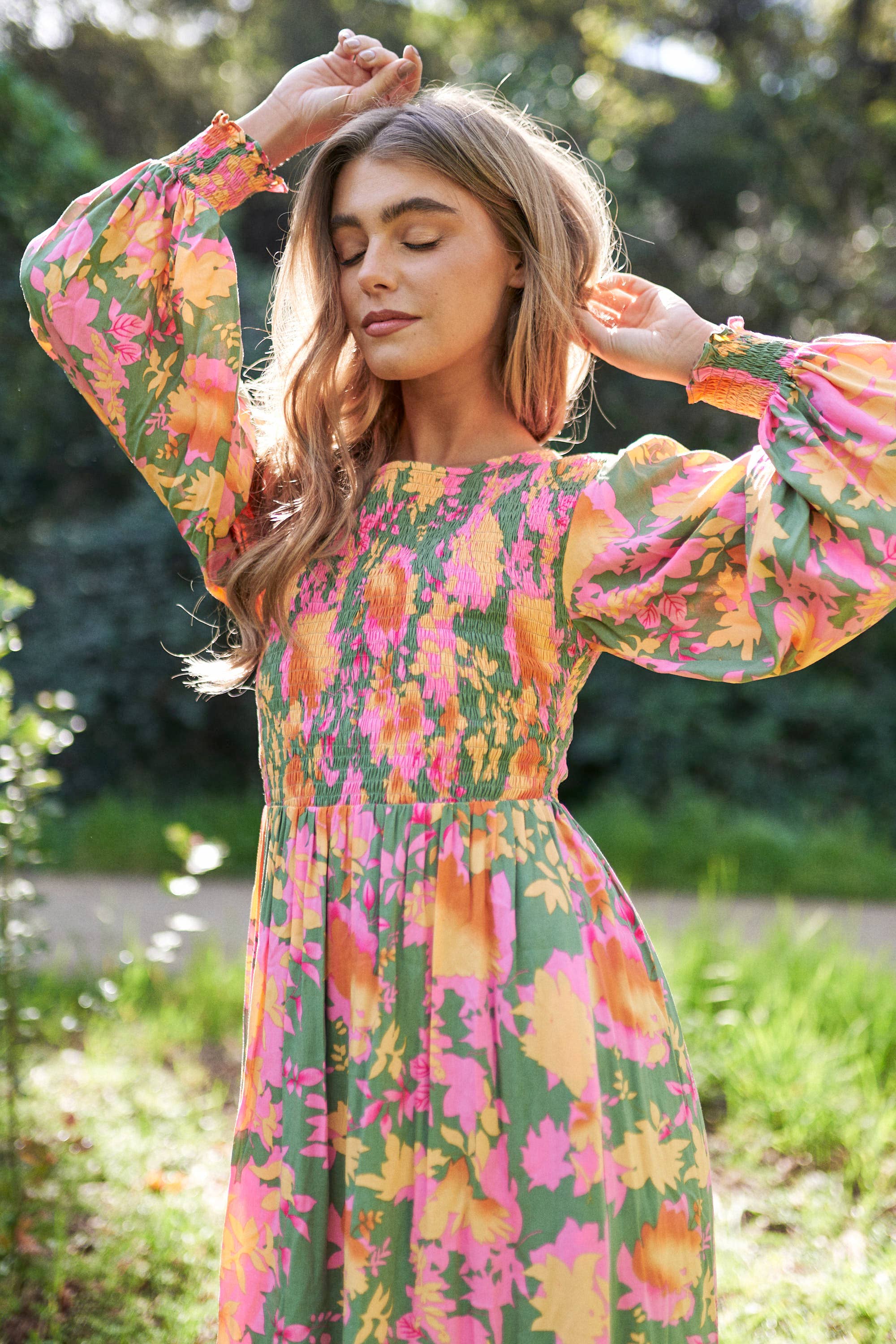 Ashleigh Smocked Bodice Maxi Dress - Image 7
