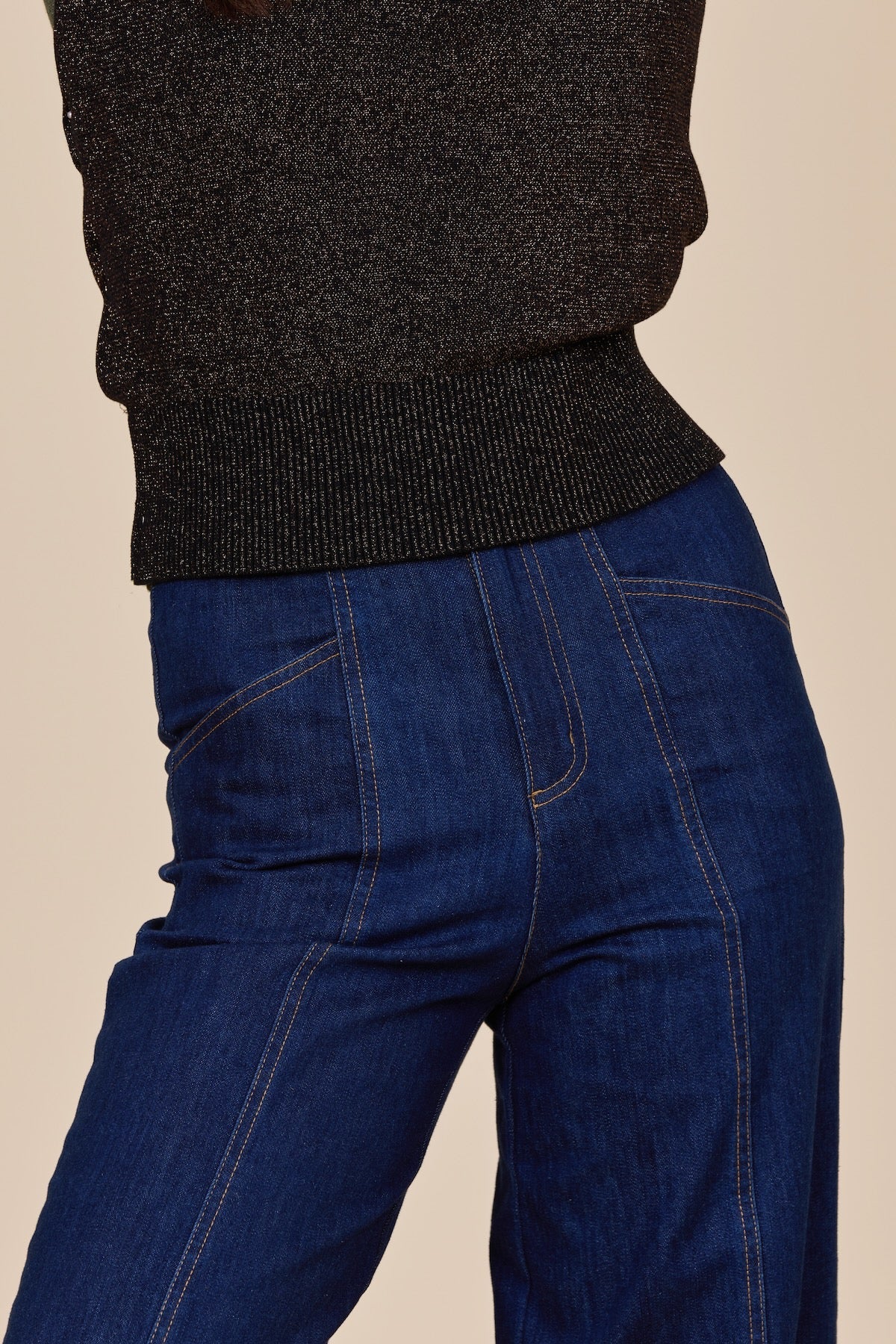 Black with Bronze Lurex Knit Jumper - Image 12