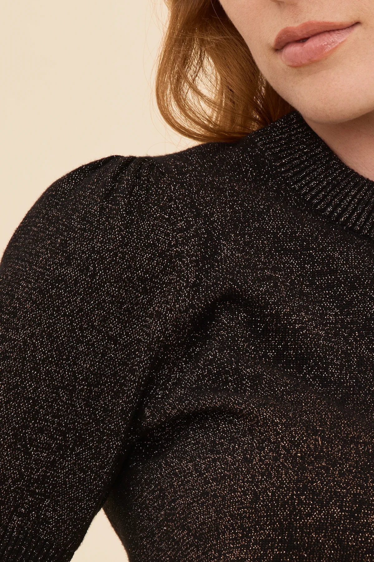 Black with Bronze Lurex Knit Jumper - Image 4