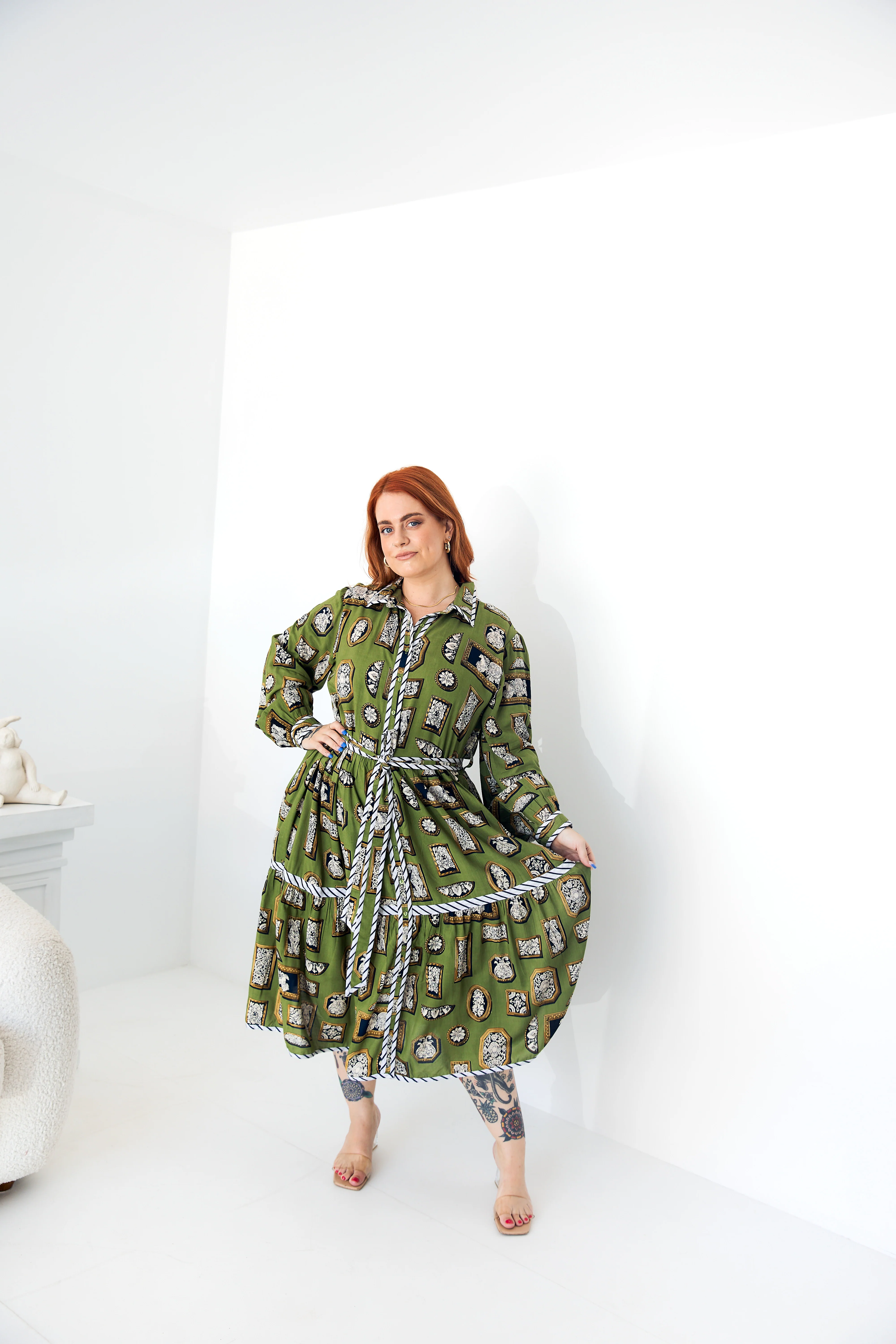 Button Down Dress in Venezia - Image 3