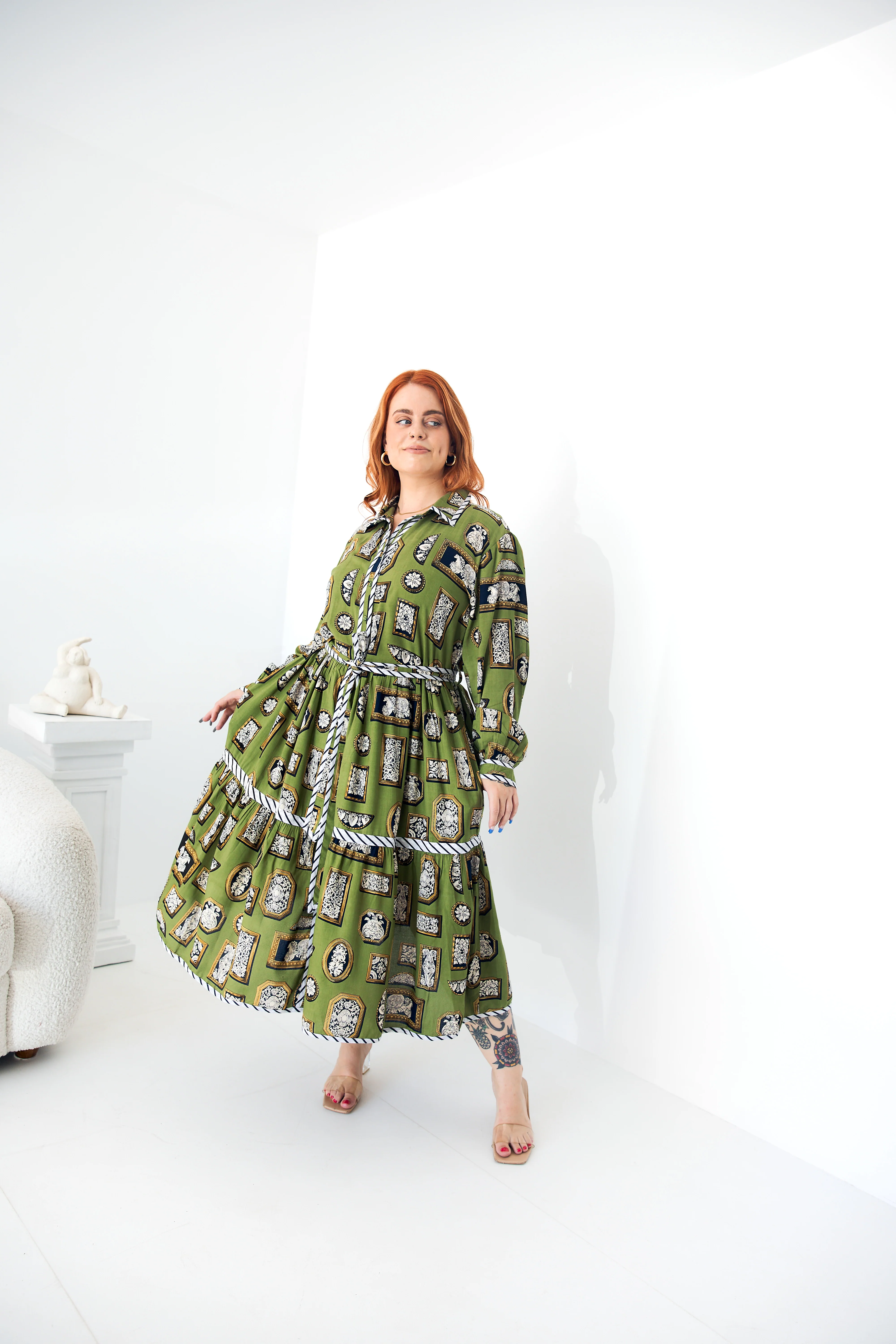 Button Down Dress in Venezia - Image 4