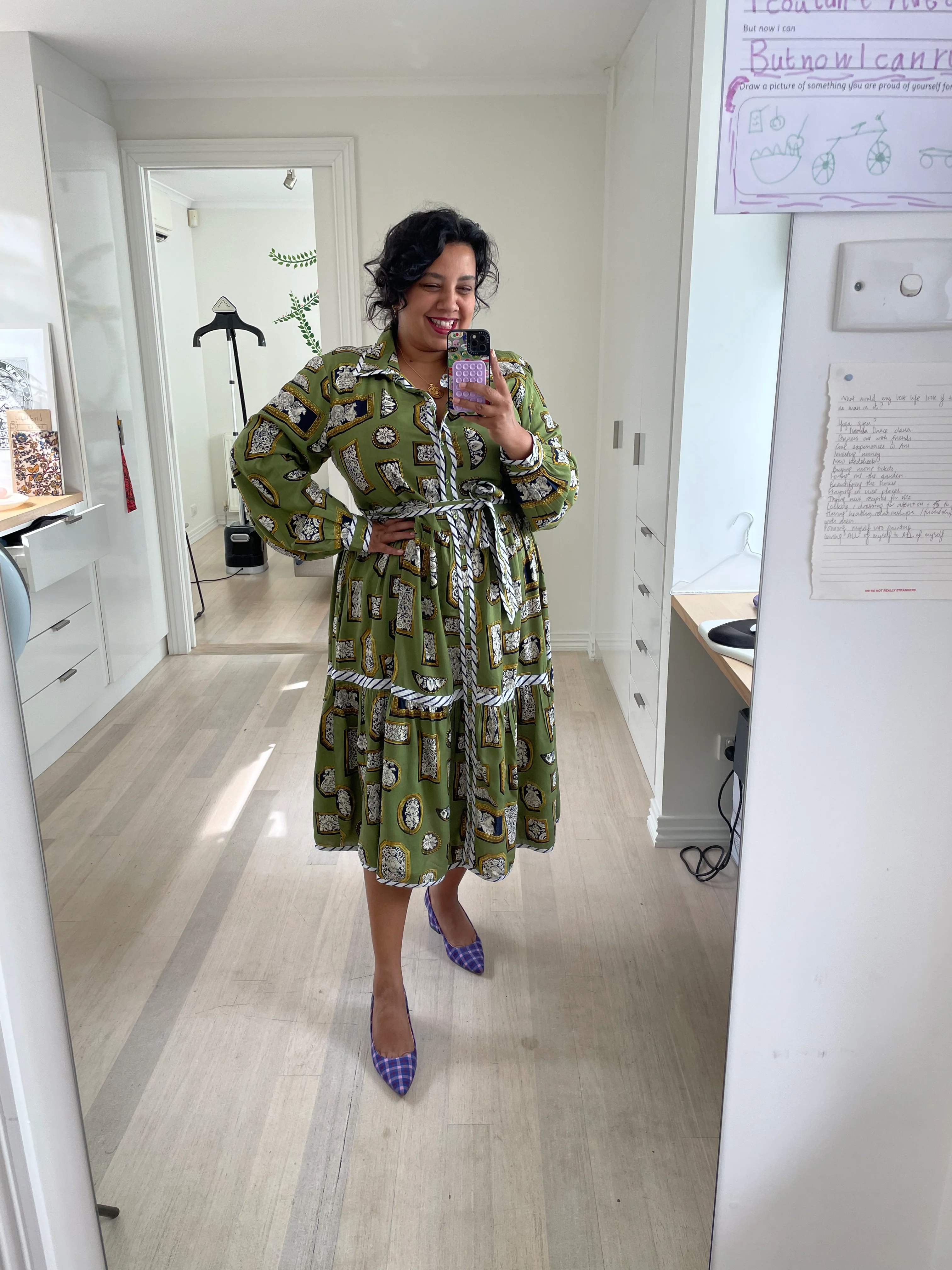 Button Down Dress in Venezia - Image 6