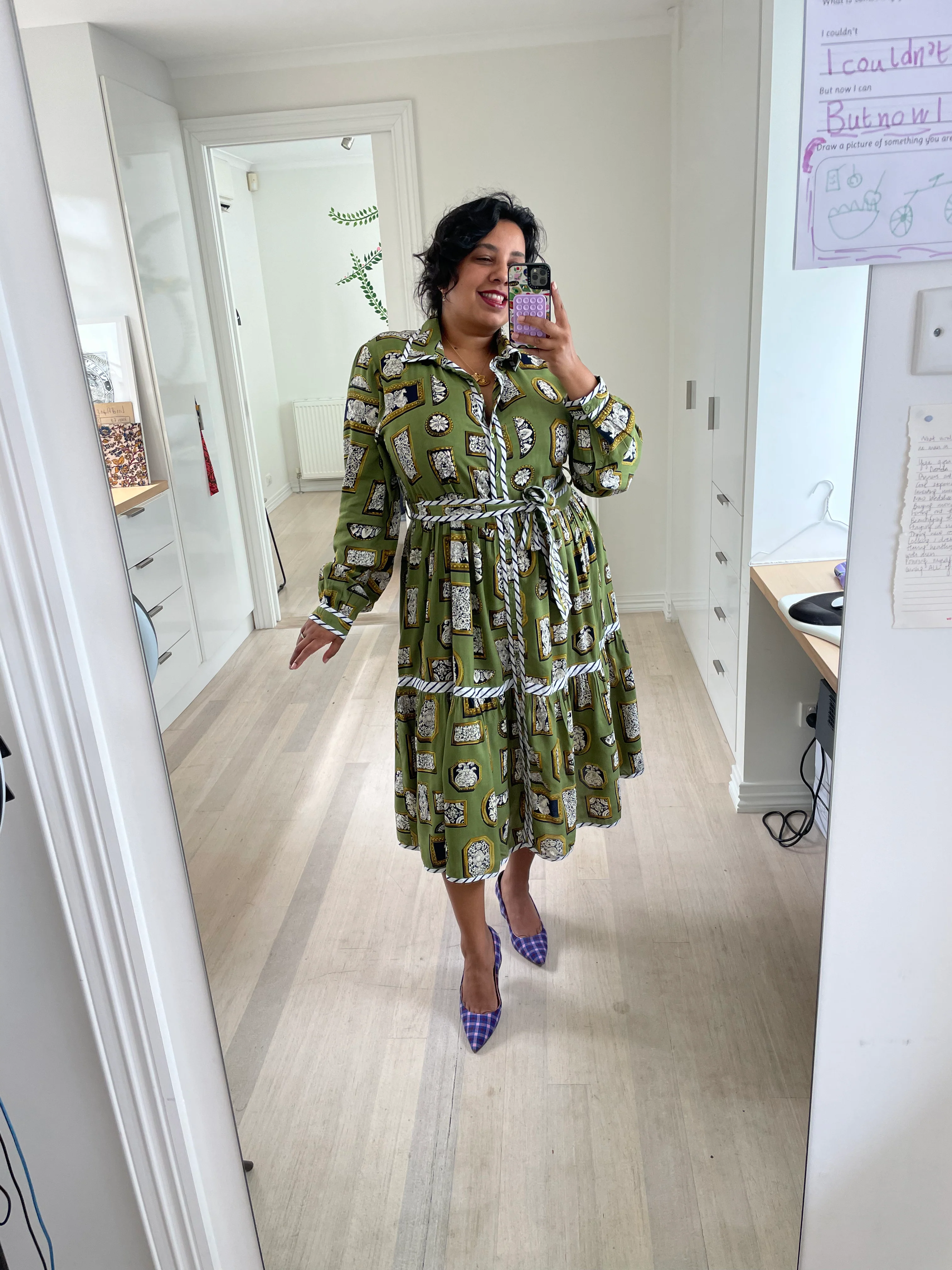 Button Down Dress in Venezia - Image 8