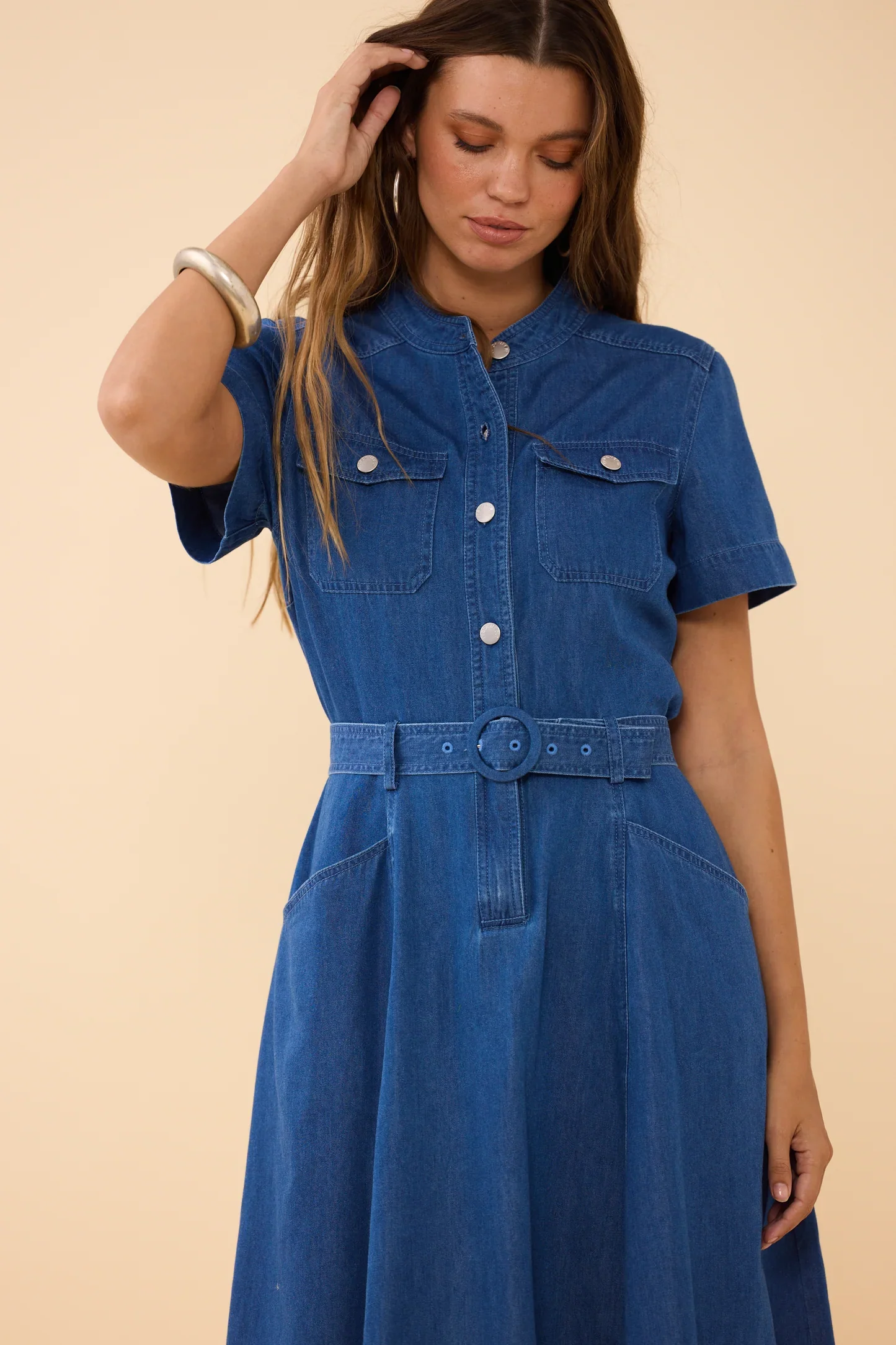 Chambray Safari Dress - Image 3