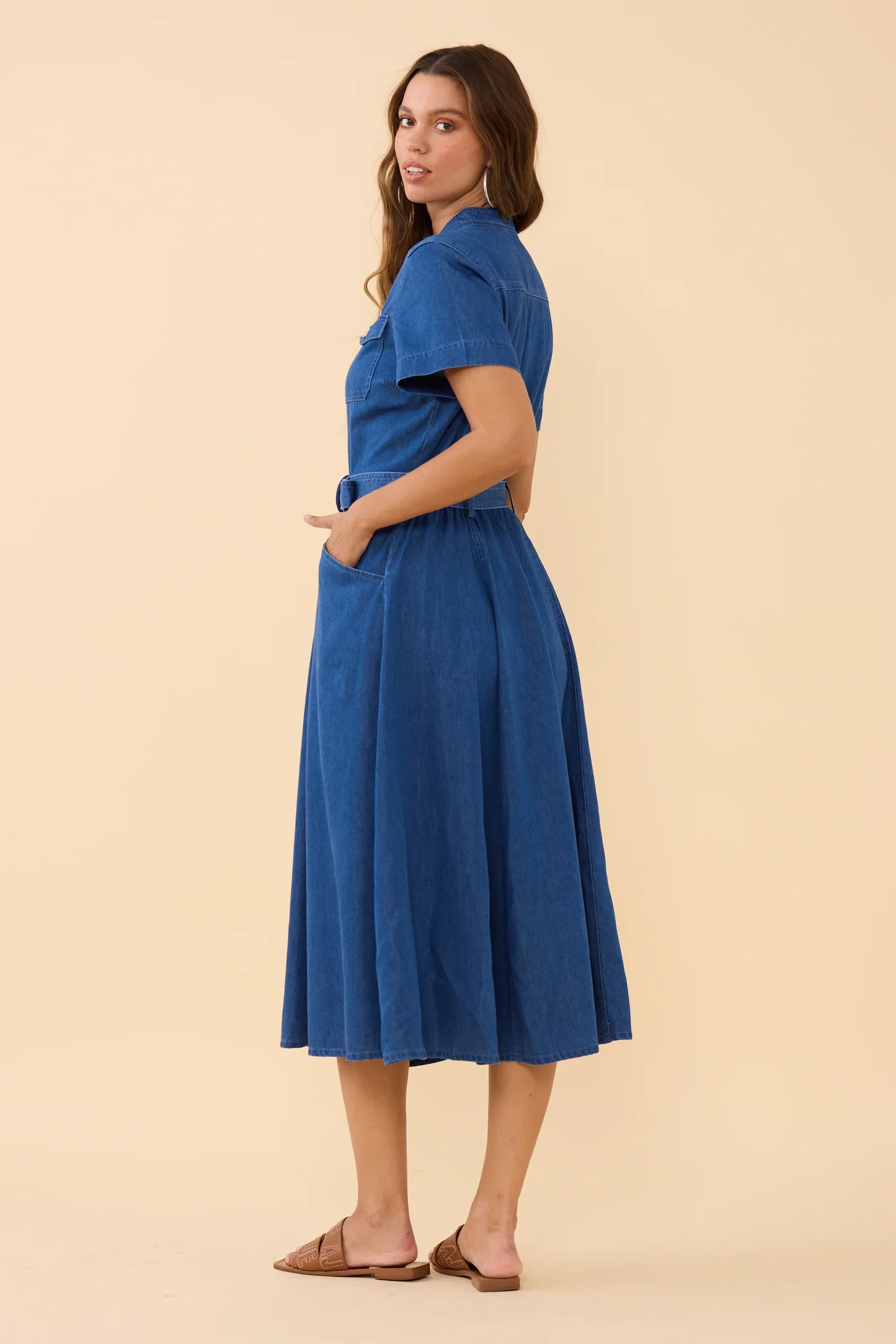 Chambray Safari Dress - Image 4