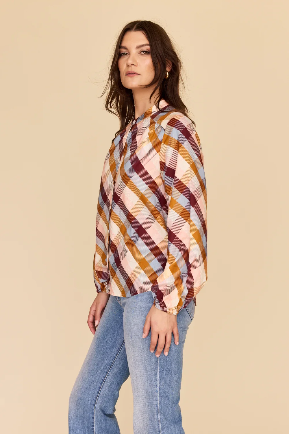 Checkered Love - Bell Sleeve Shirt - Image 5