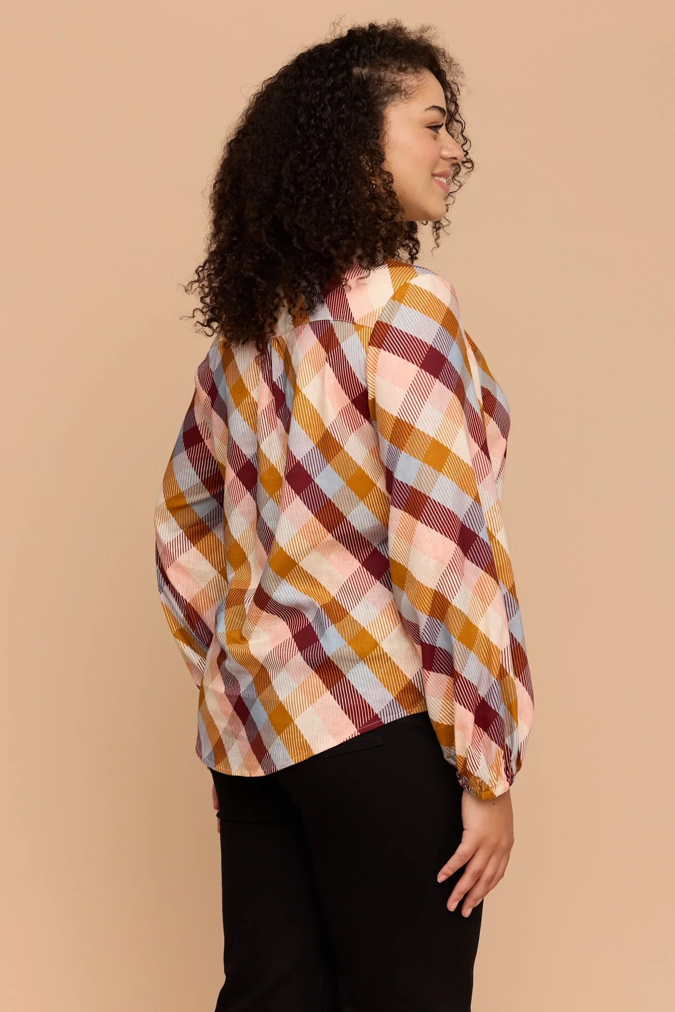 Checkered Love - Bell Sleeve Shirt - Image 8