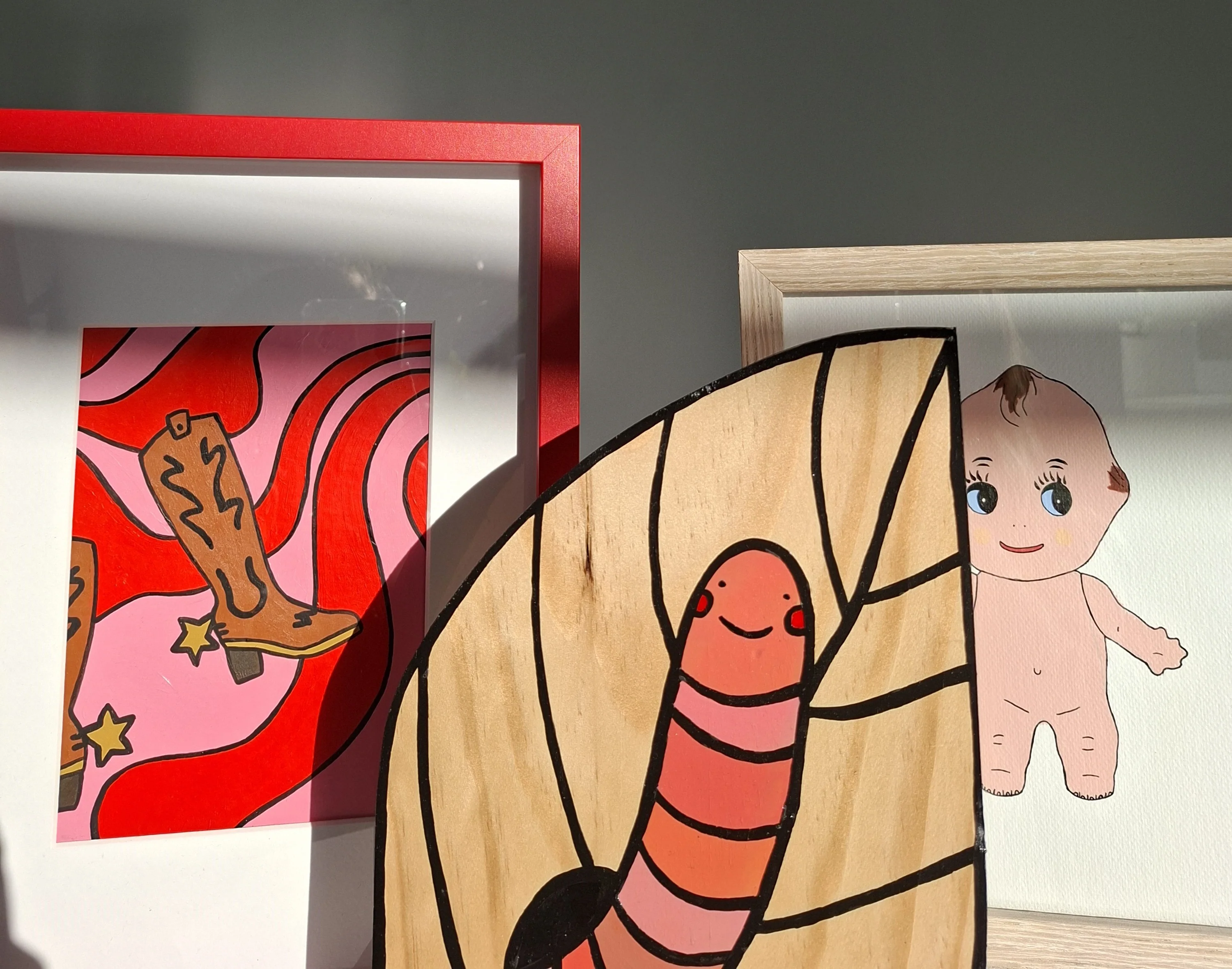 Cheeky worm - Tegan Iversen (Original Artwork) - Image 4