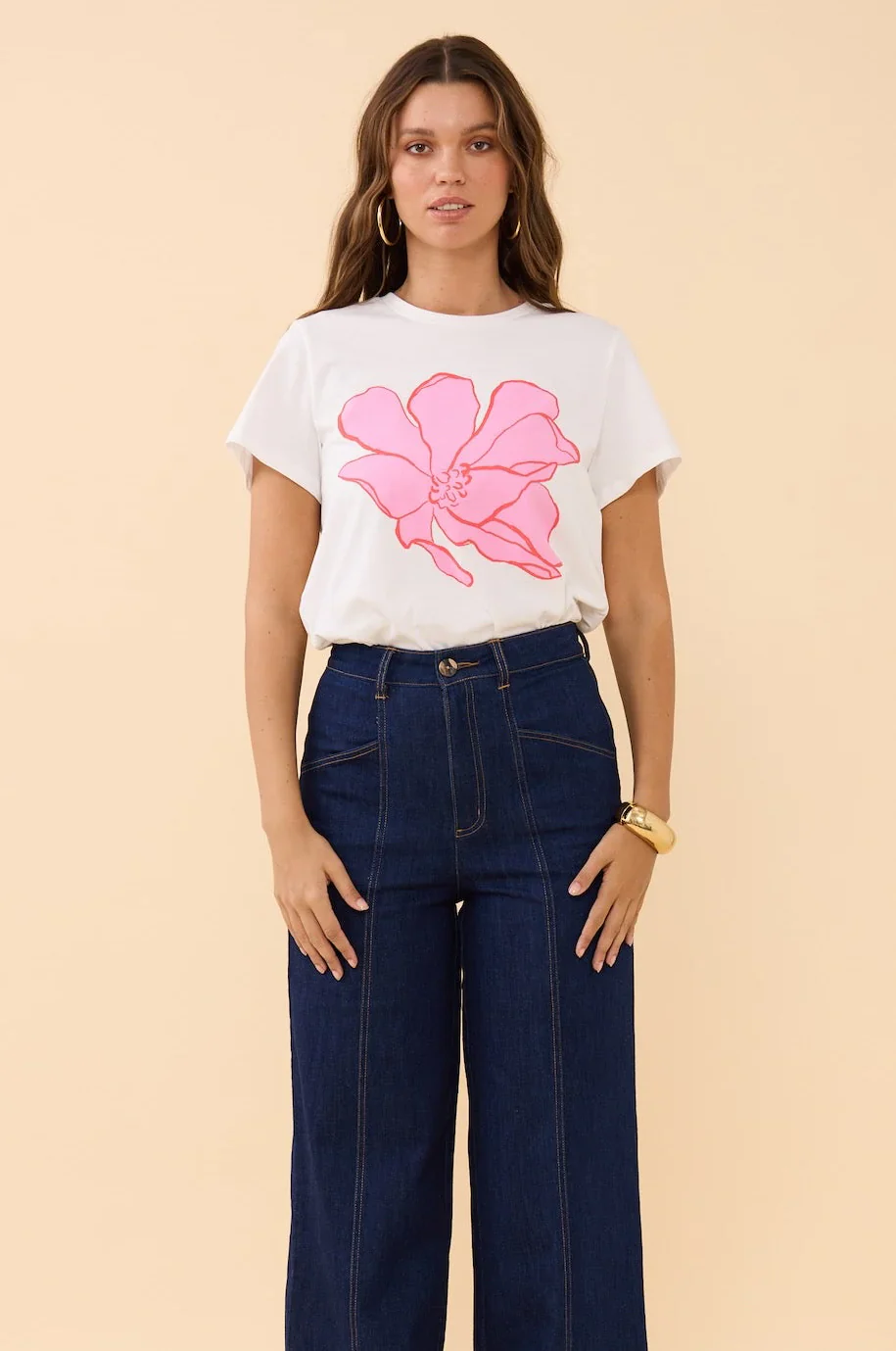 Denim High Waisted Pants - Dark Indigo - Image 12