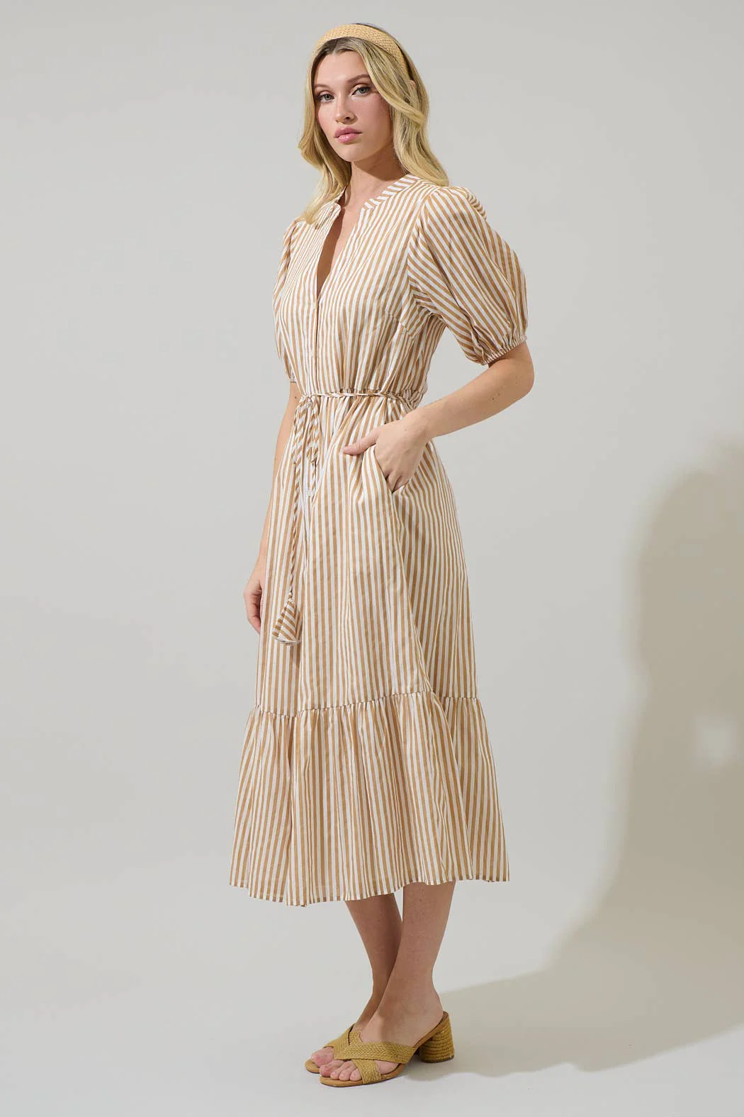 Dream State Beth Button Down Midi Dress - Image 5