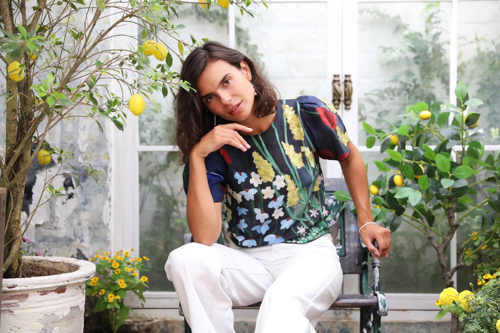 Flora Blouse - Navy - Image 11