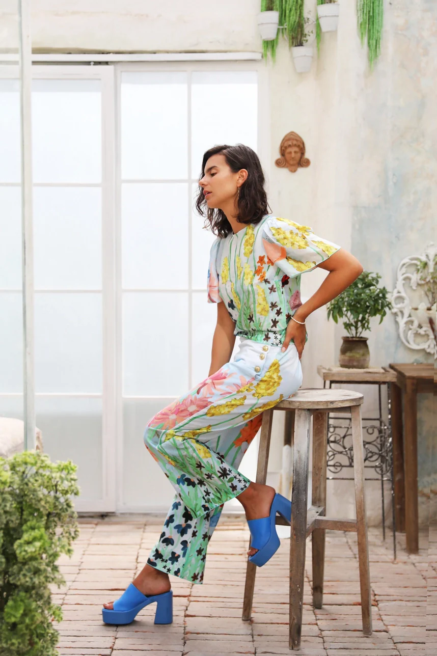 Flora Blouse - Sky - Image 10