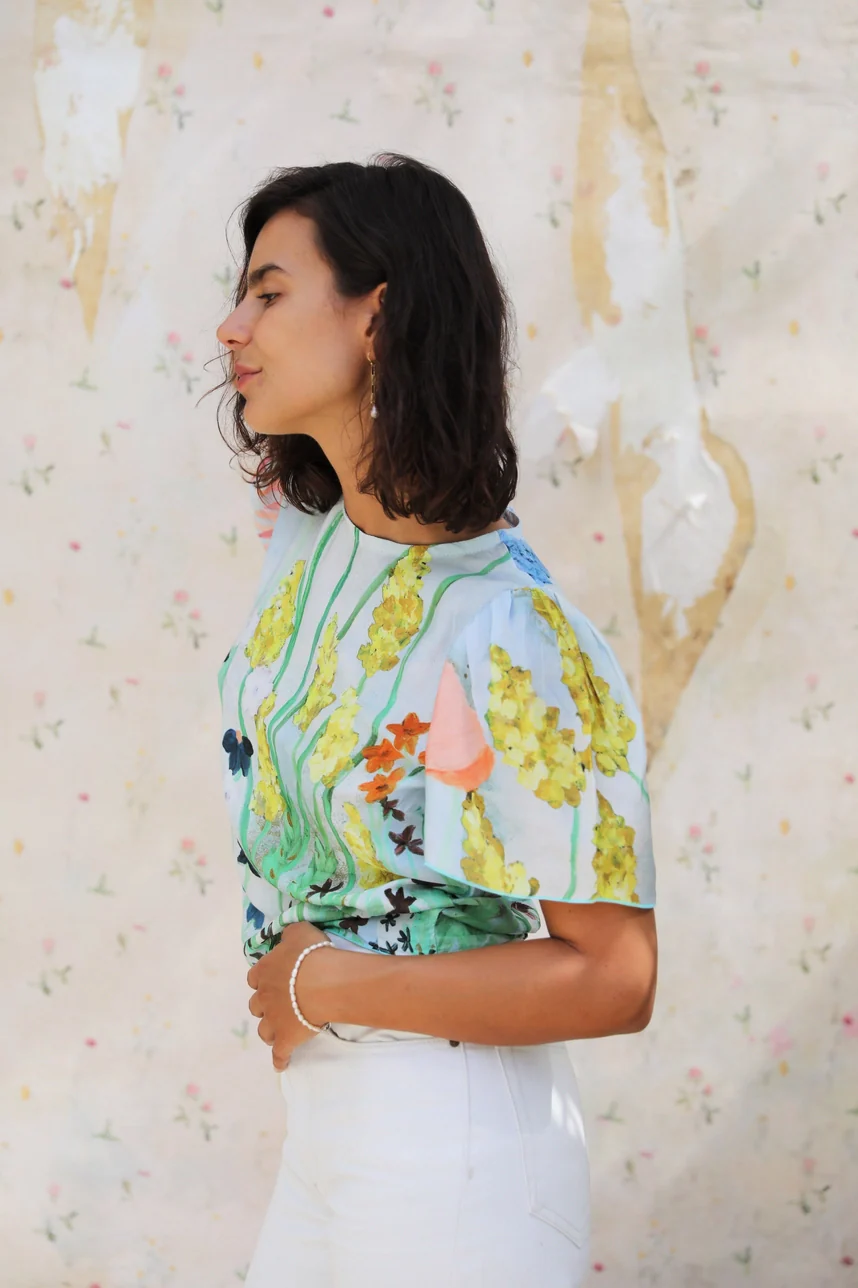 Flora Blouse - Sky - Image 3