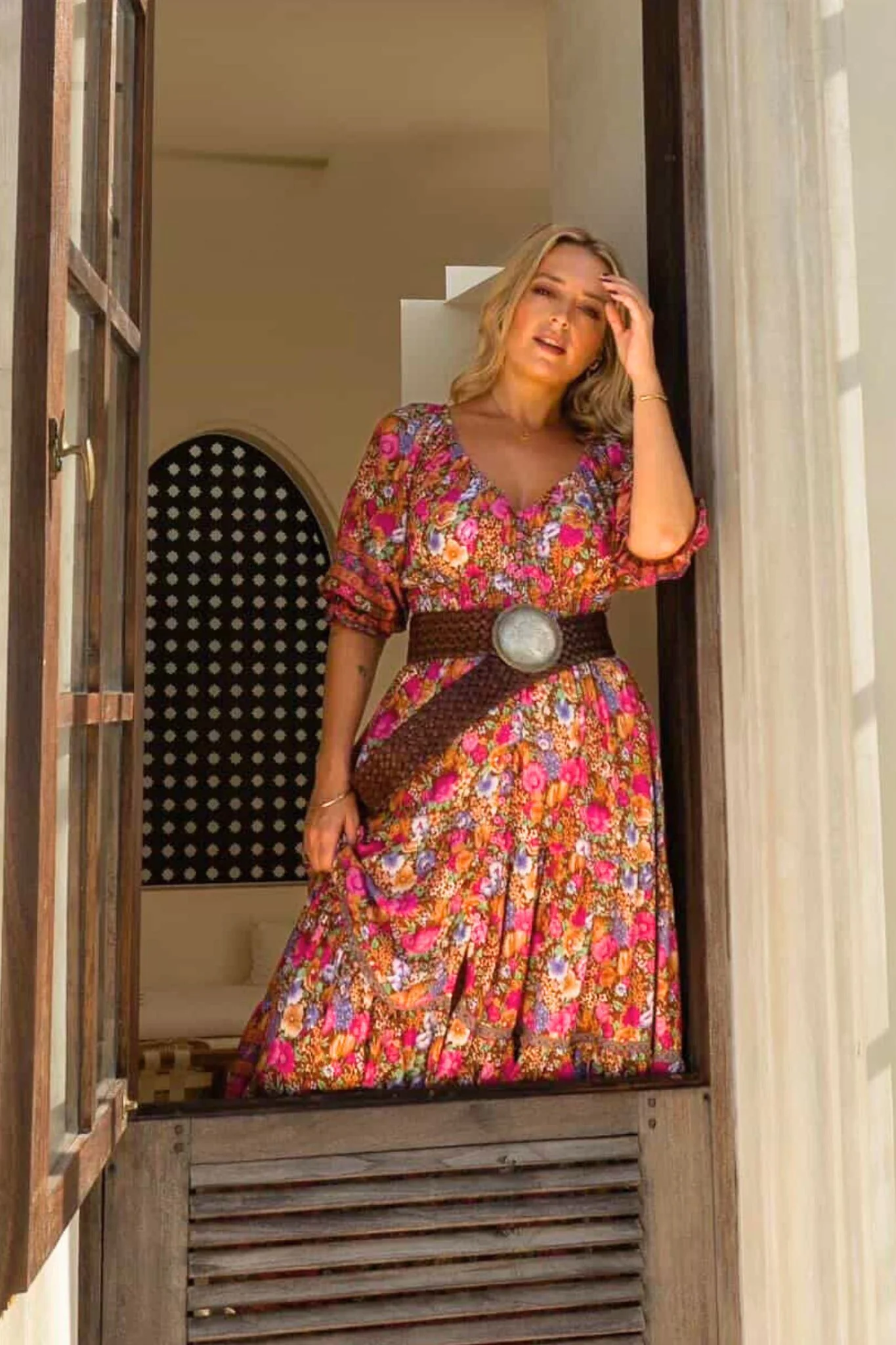 Fortune Teller Maxi Dress - Chocolate Rose - Image 3