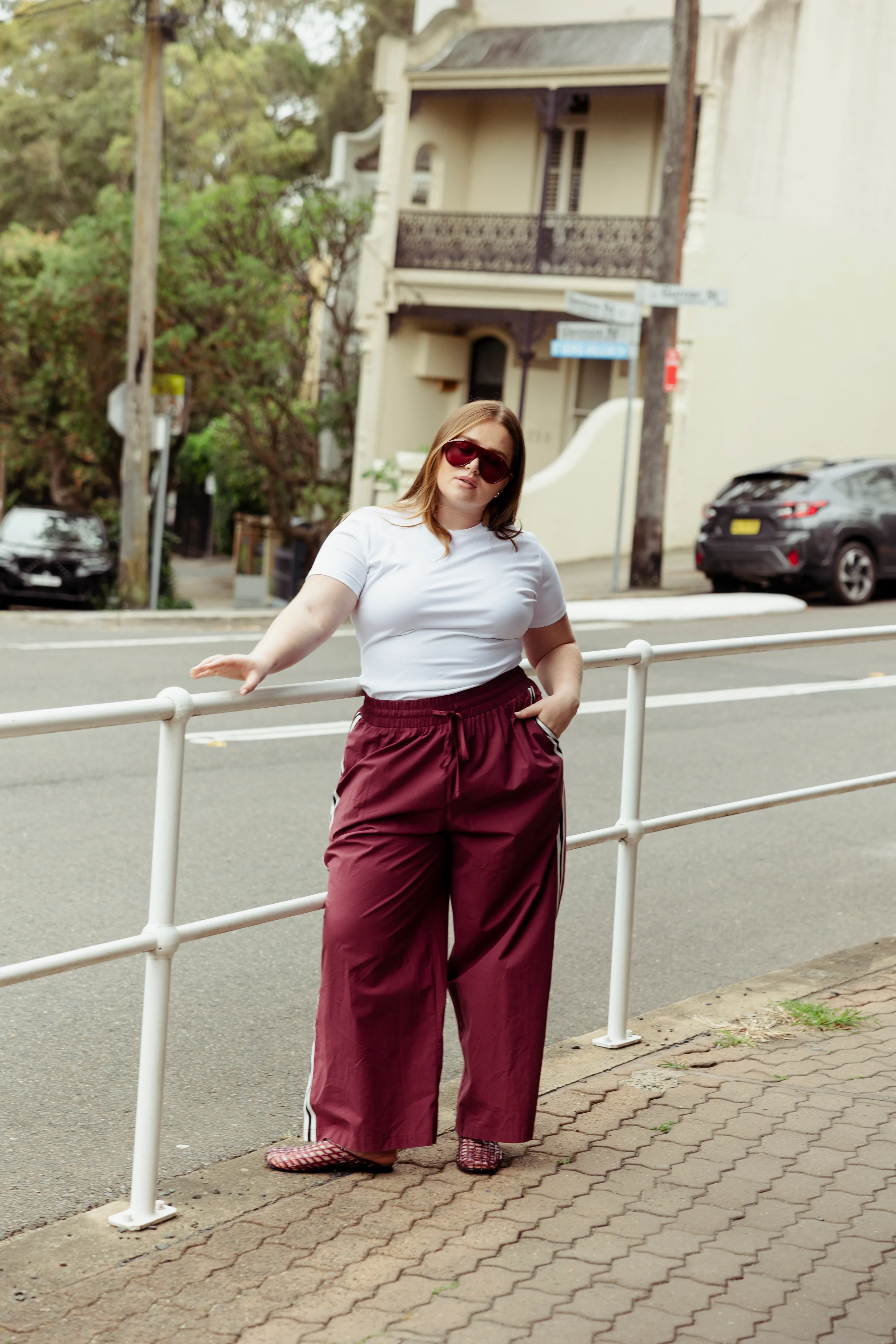 Harlow Pant in Burgundy - Image 8