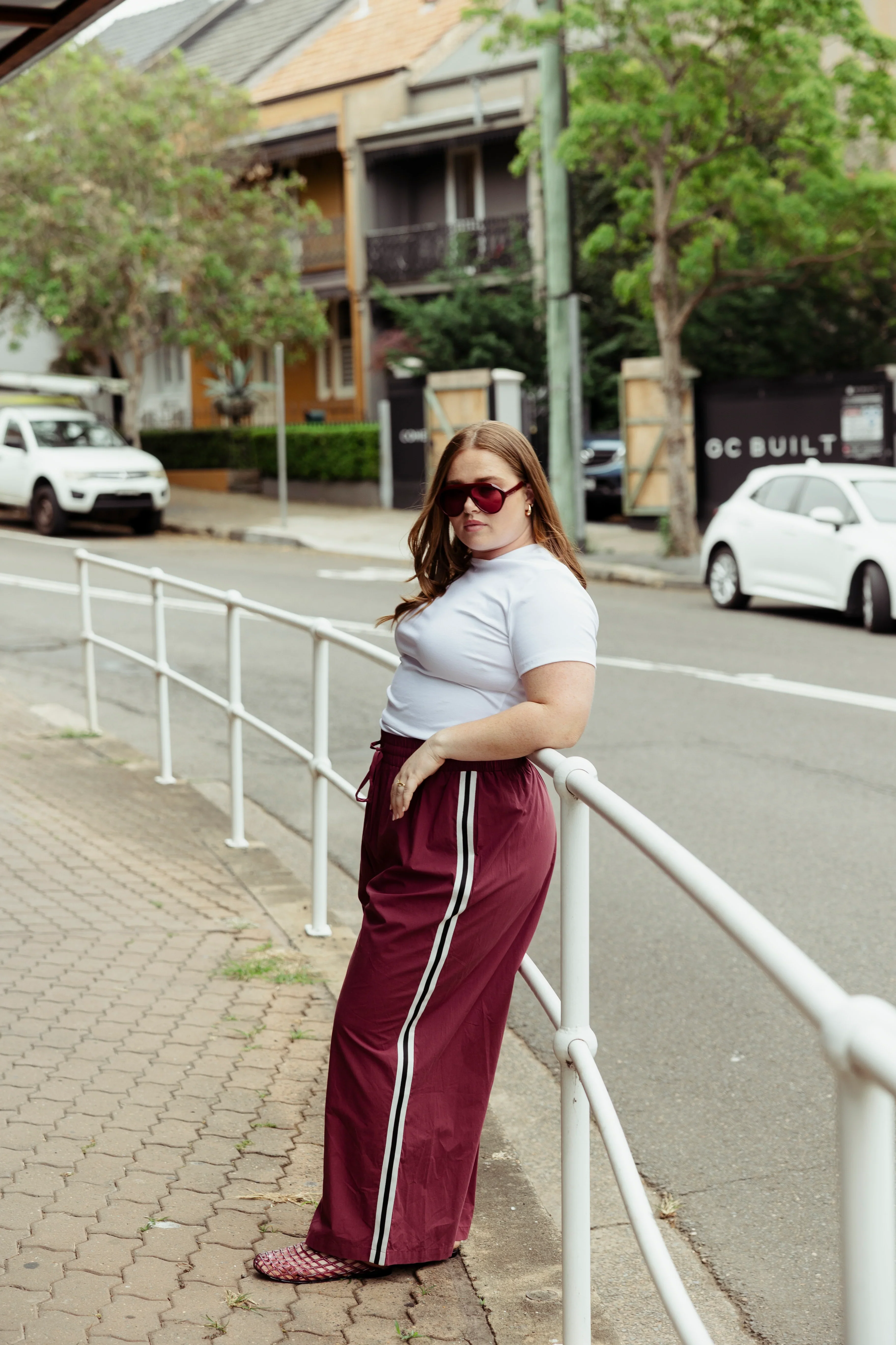 Harlow Pant in Burgundy - Image 9