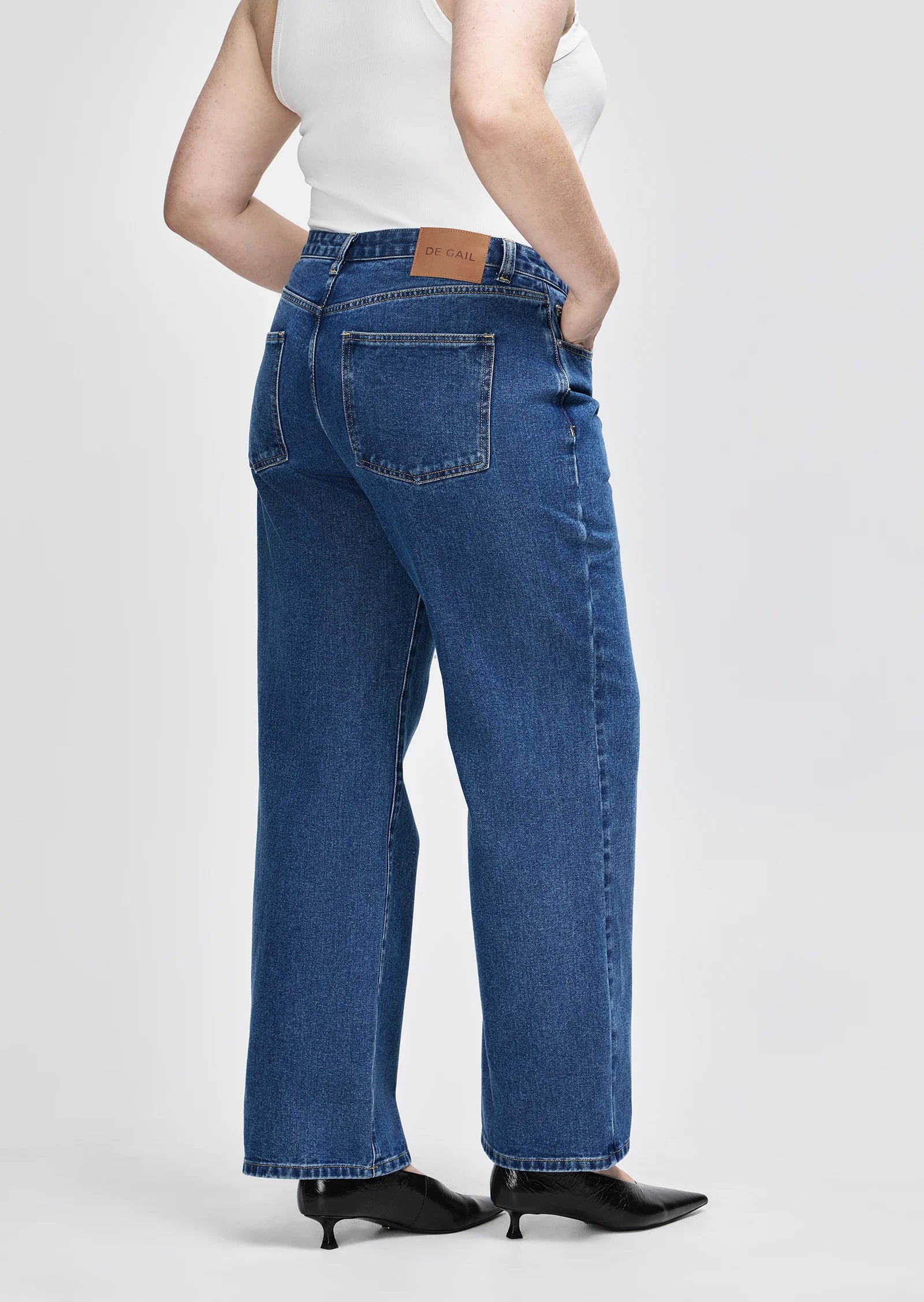 Henri High Waisted Straight Leg Jean - Indigo - Image 5