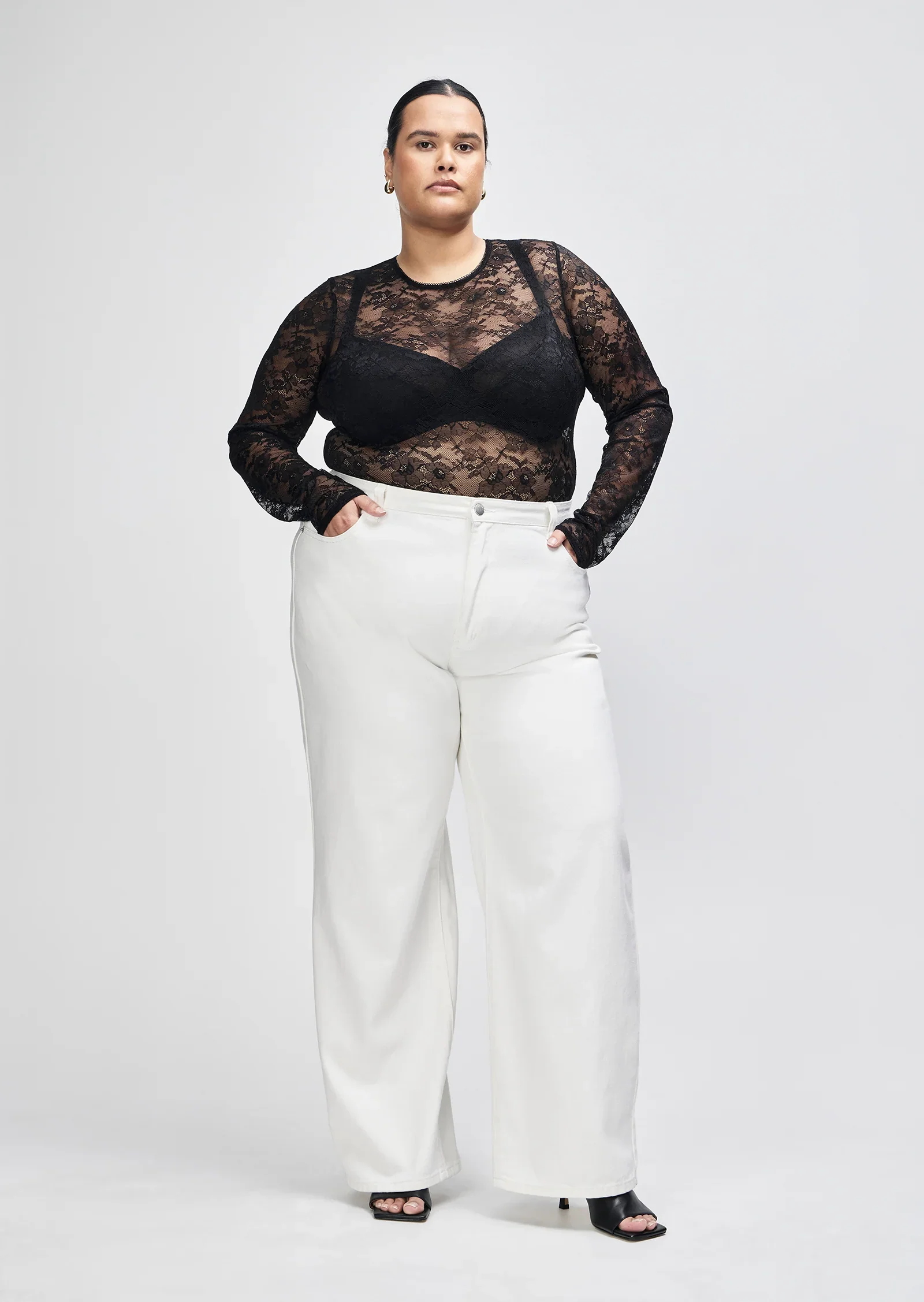 Henri High Waisted Straight Leg Jean - White - Image 7