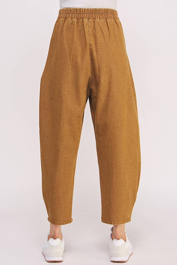 High Waisted Barrel Pants in Mocha - Image 10