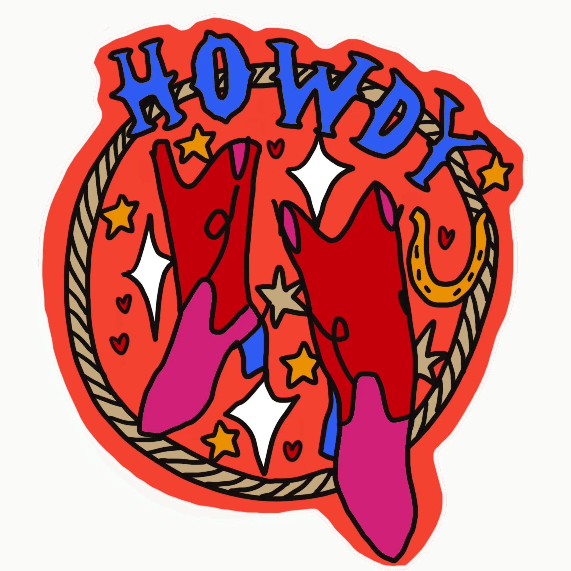 Howdy sticker