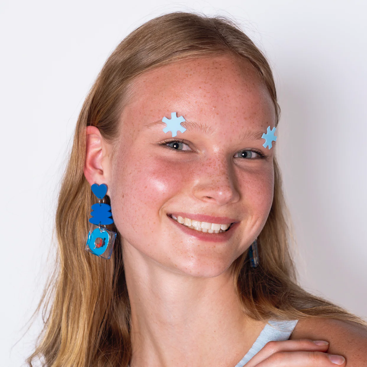 In Love Earrings - Blue - Image 4