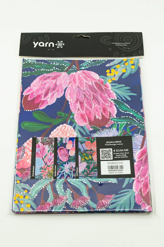 Jessica Begg 'Native Flowers' Gift Wrapping Paper (3-pack) - Image 3