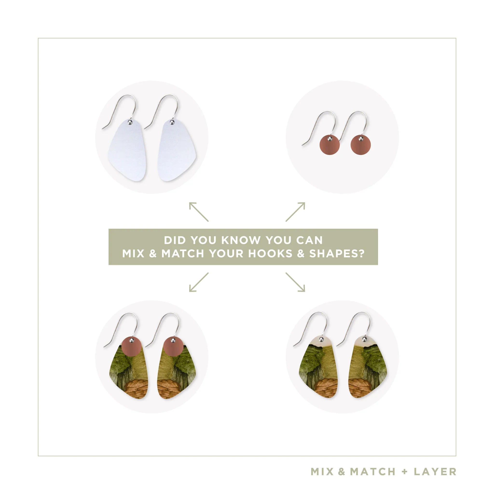 Kiasmin 2 Elegance Layered Pippi Drop Earrings - Image 5