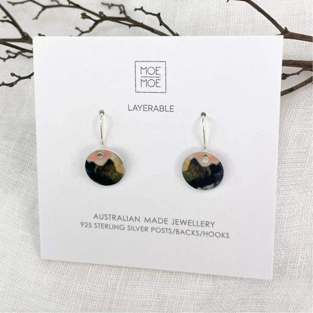 Kiasmin 2 Elegance Small Circle Drop Earrings - Image 3