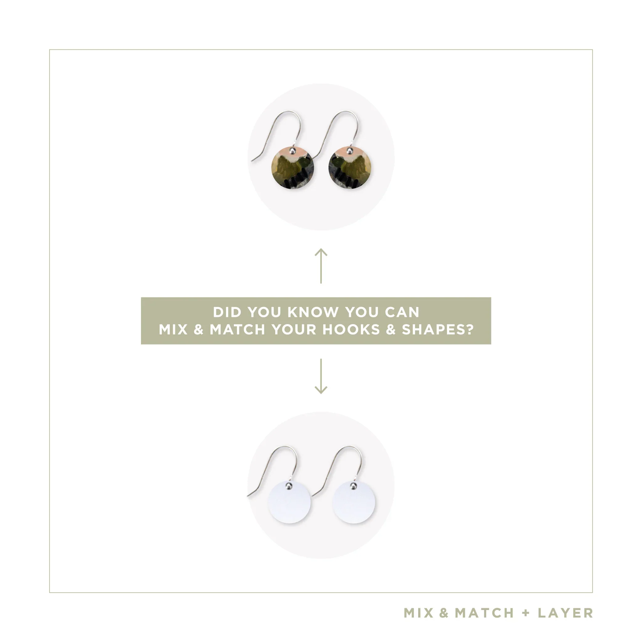 Kiasmin 2 Elegance Small Circle Drop Earrings - Image 5