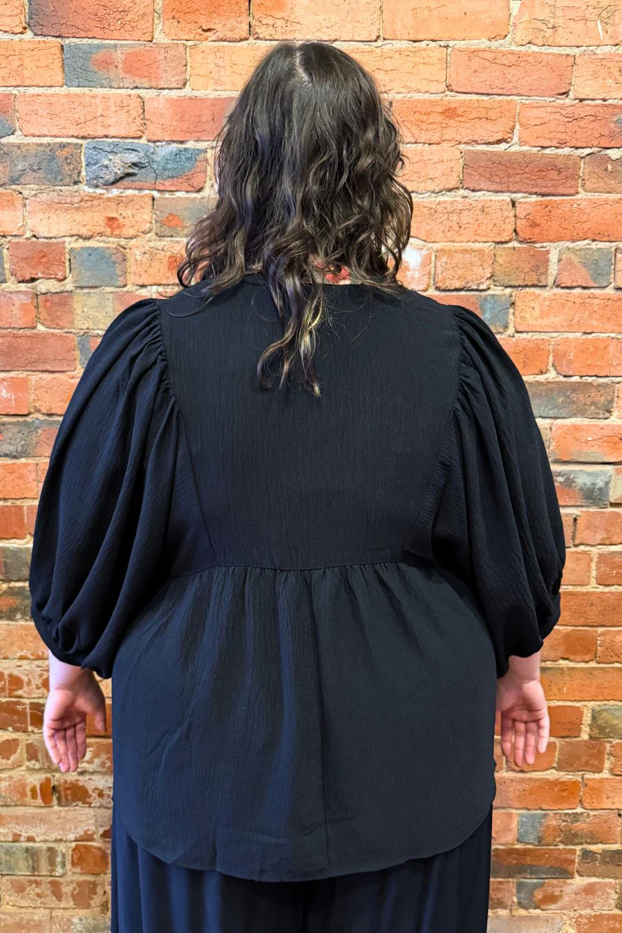 Kimberly Flowy Blouse - Black - Image 8