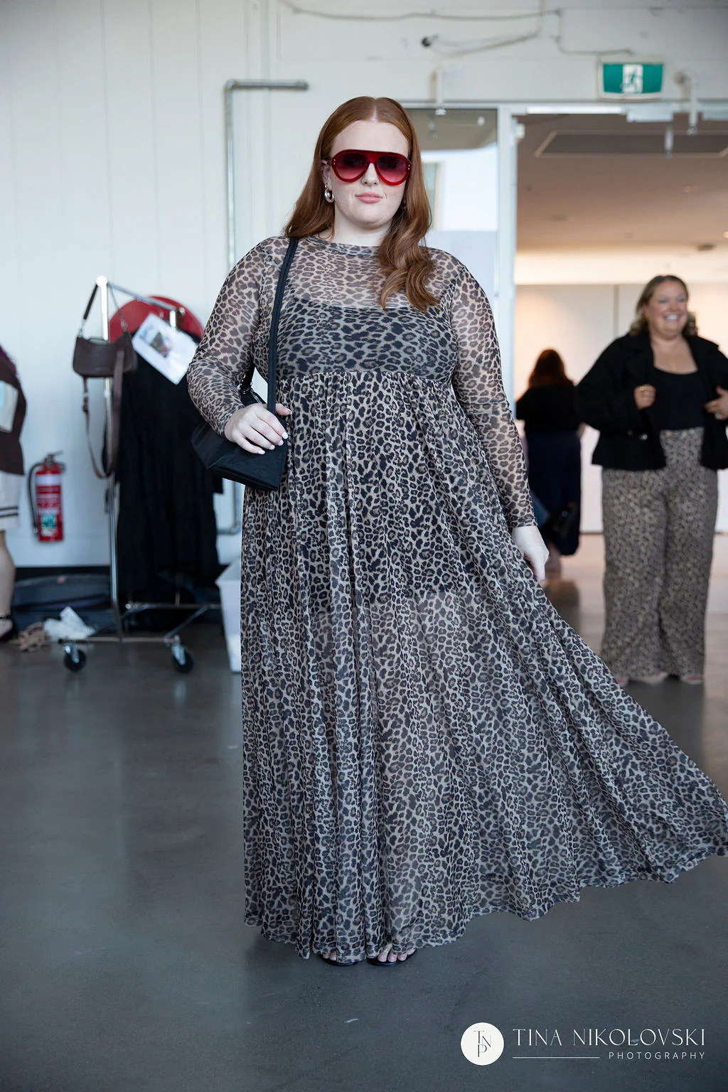 Lara Leopard Print Mesh Maxi Dress - Image 8