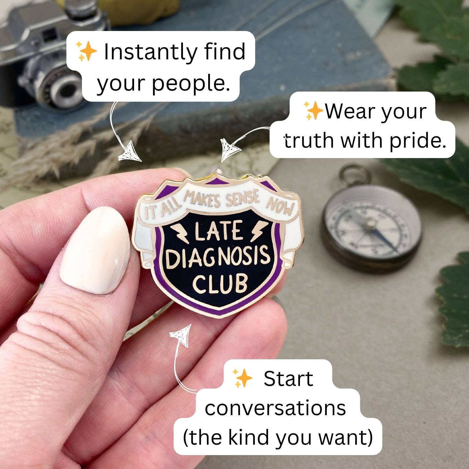 Late Diagnosis Club Lapel Pin - Image 7