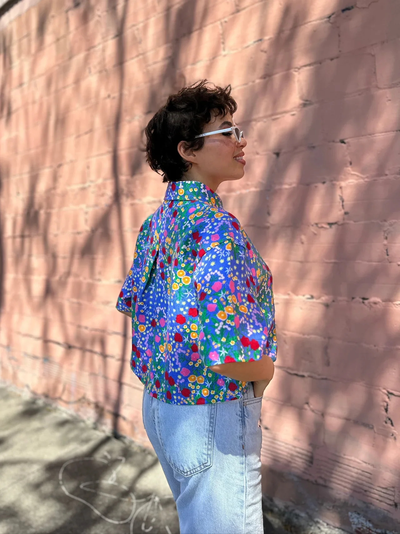 Linen Olivia Top – Super Bloom - Image 4