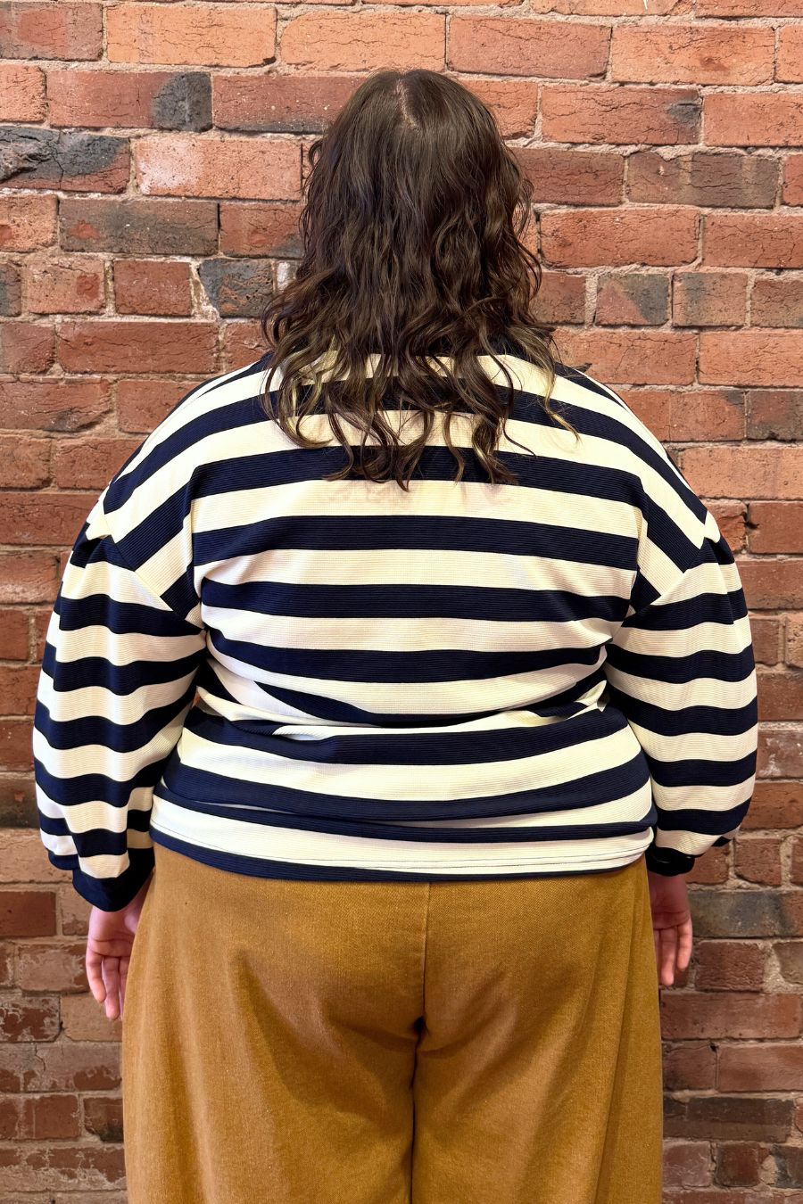 Lucy Striped Ottoman Pullover - Navy - Image 5