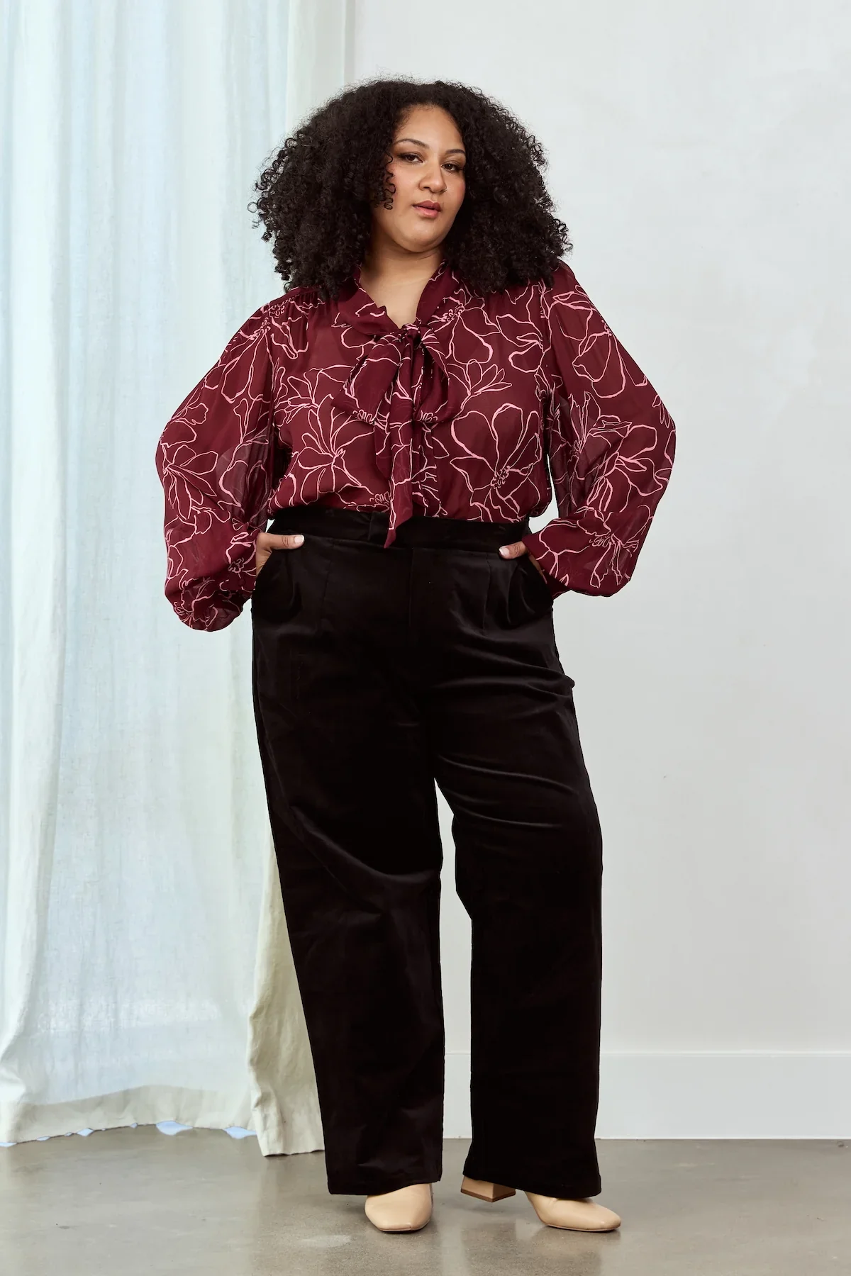 Magnolia Tie Neck Blouse