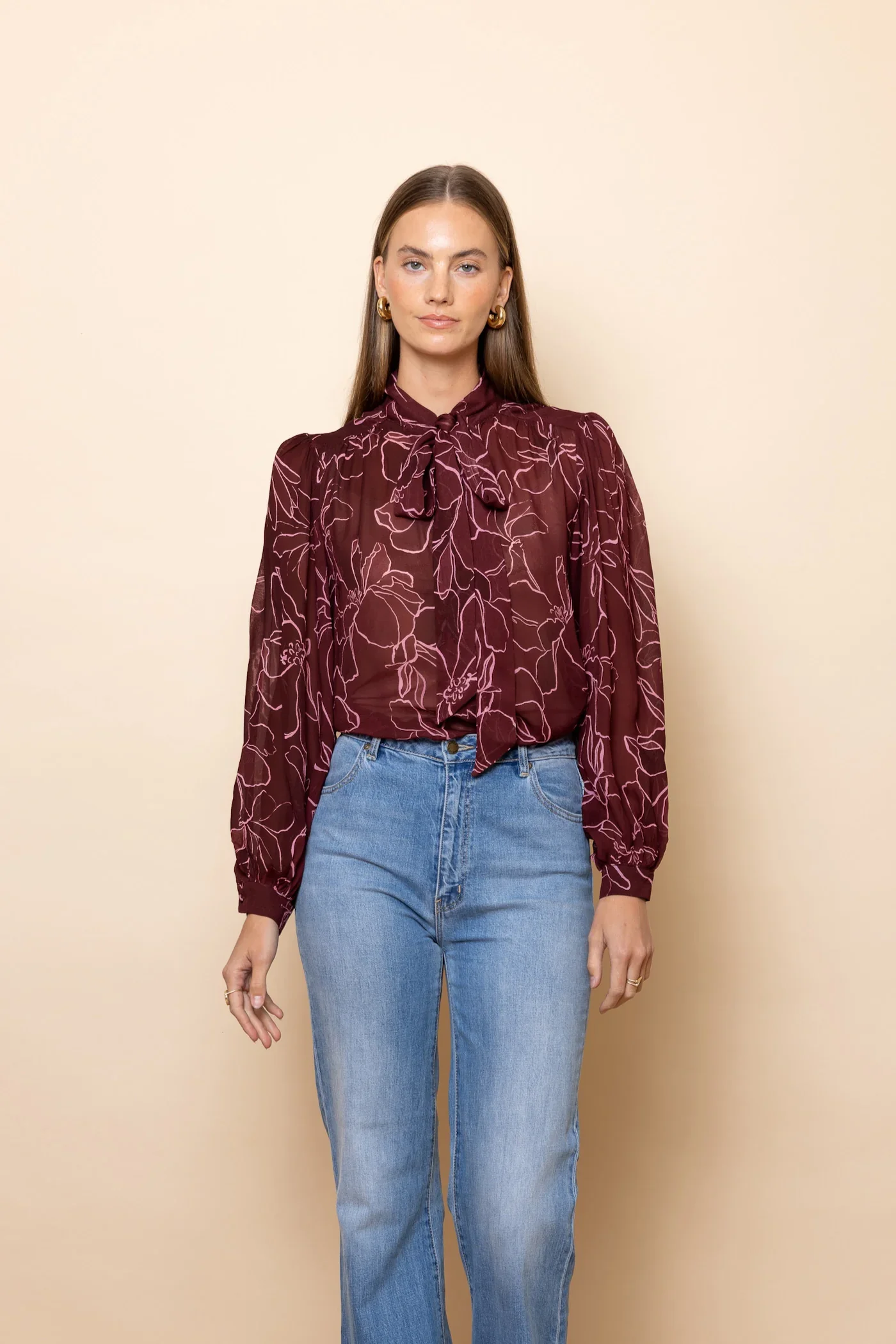 Magnolia Tie Neck Blouse - Image 12