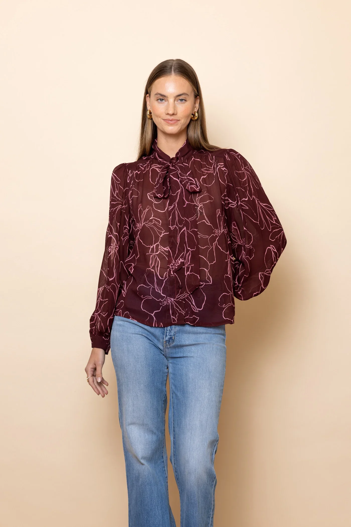 Magnolia Tie Neck Blouse - Image 13