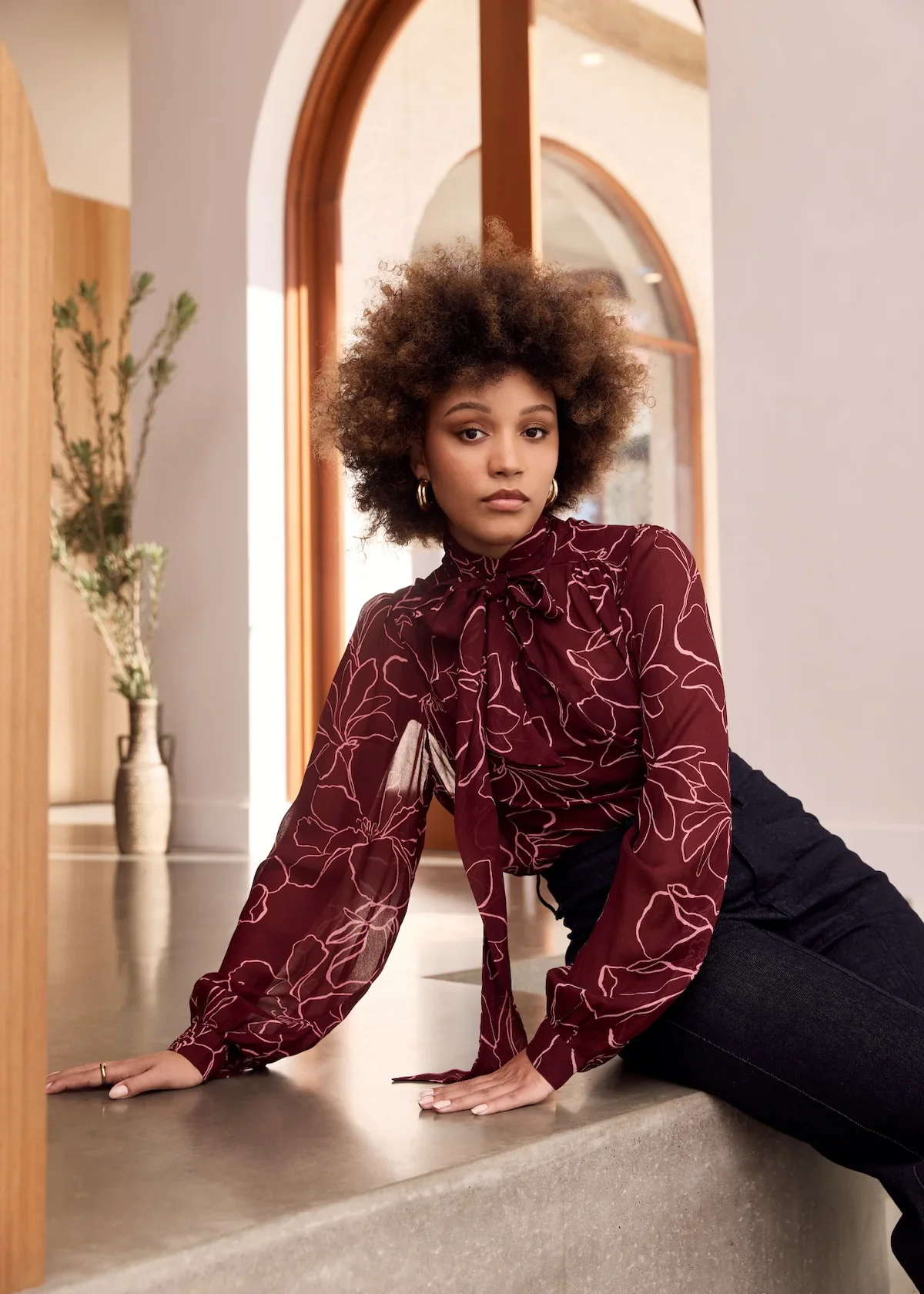 Magnolia Tie Neck Blouse - Image 7
