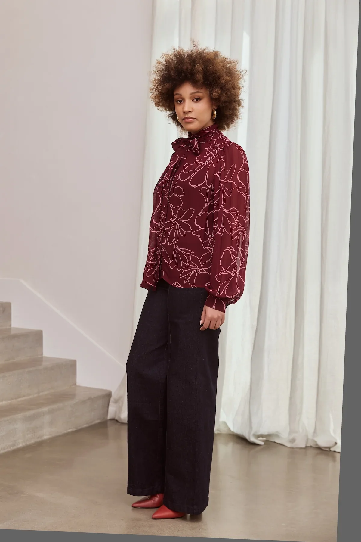 Magnolia Tie Neck Blouse - Image 9