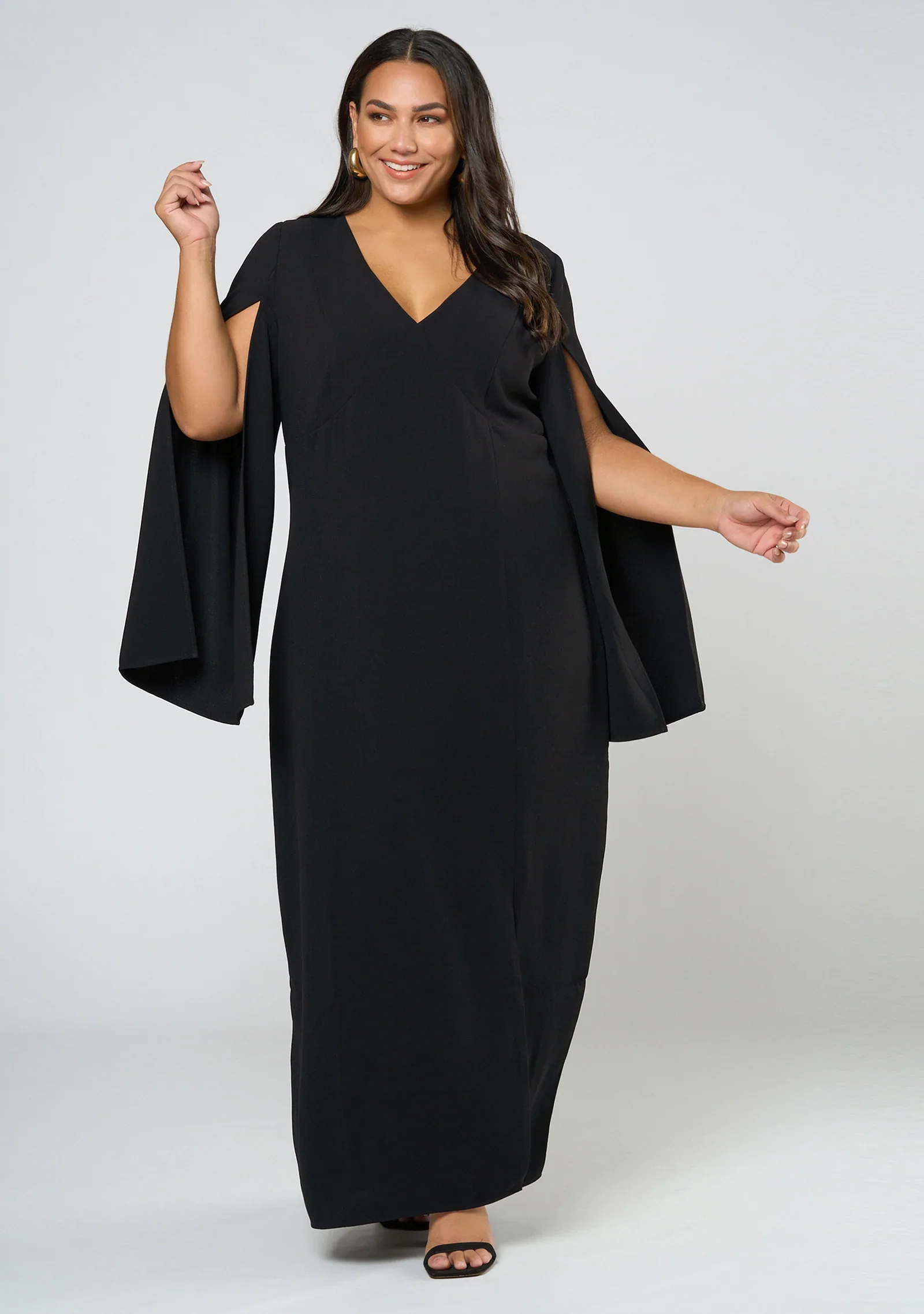 Main Character Maxi Cape Dress - Image 2