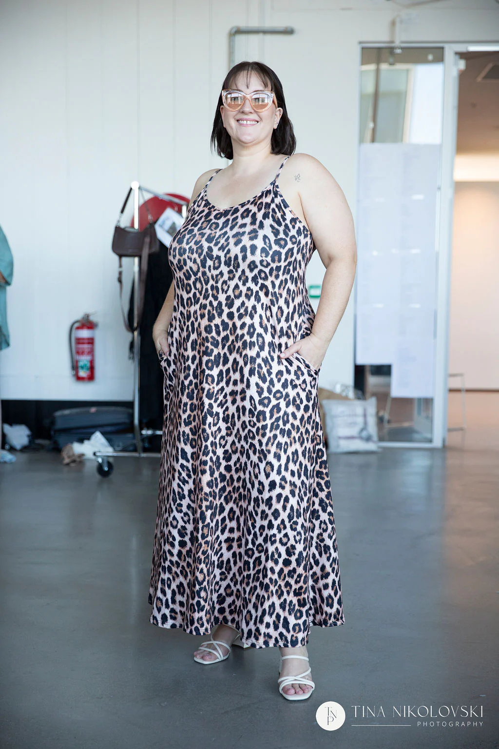 Maxi Slip Dress in Leopard Print - Image 8