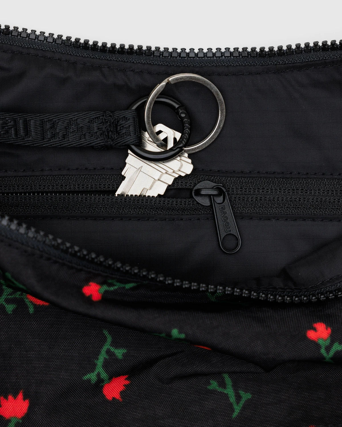 Medium Nylon Crescent Bag - Painted Wildflower - Image 2