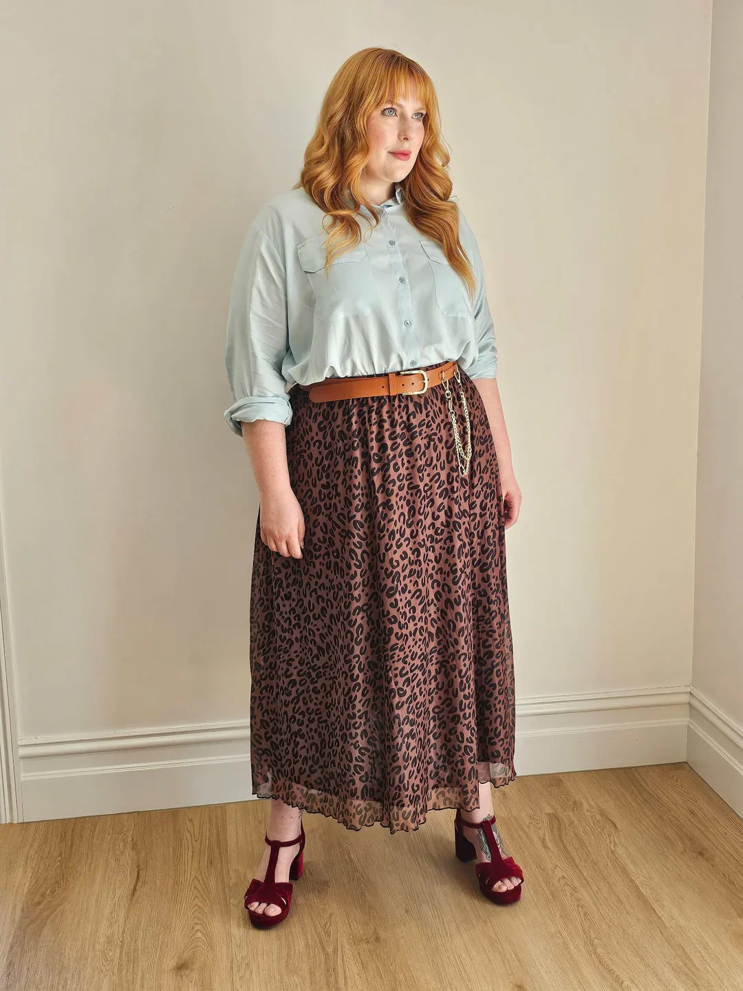Mooku Mesh Skirt in Leopard Print - Image 6