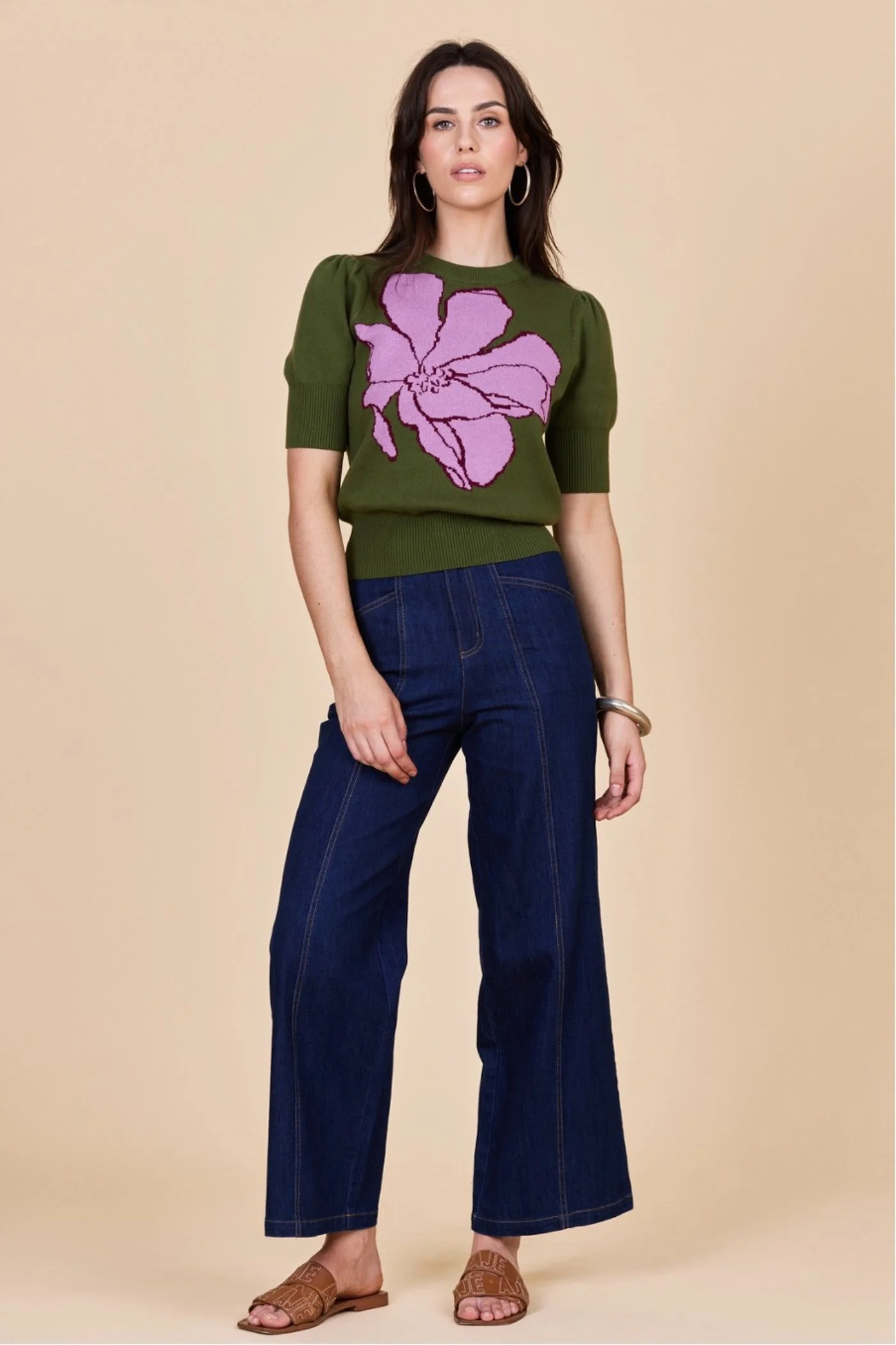 Olive Magnolia Knit Jumper - Image 3