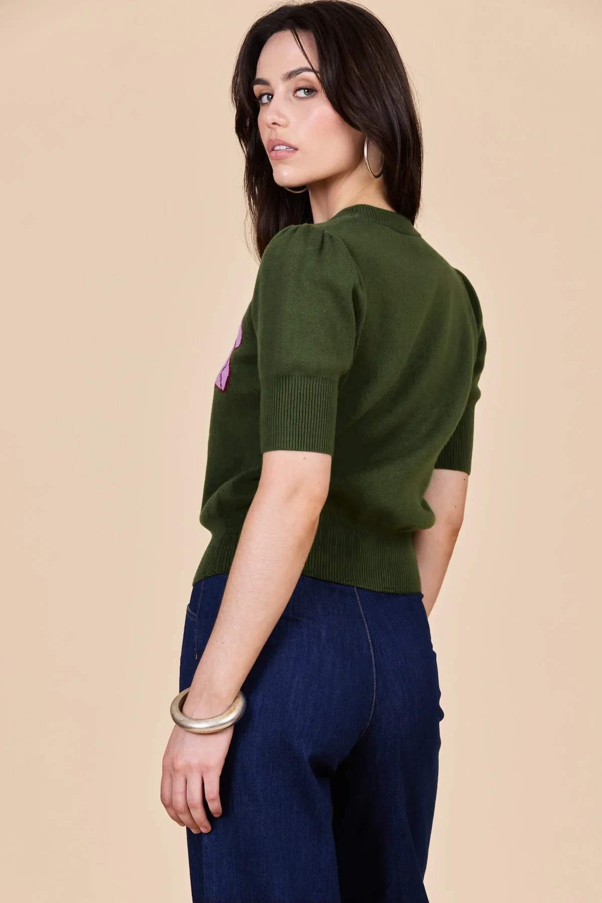Olive Magnolia Knit Jumper - Image 5
